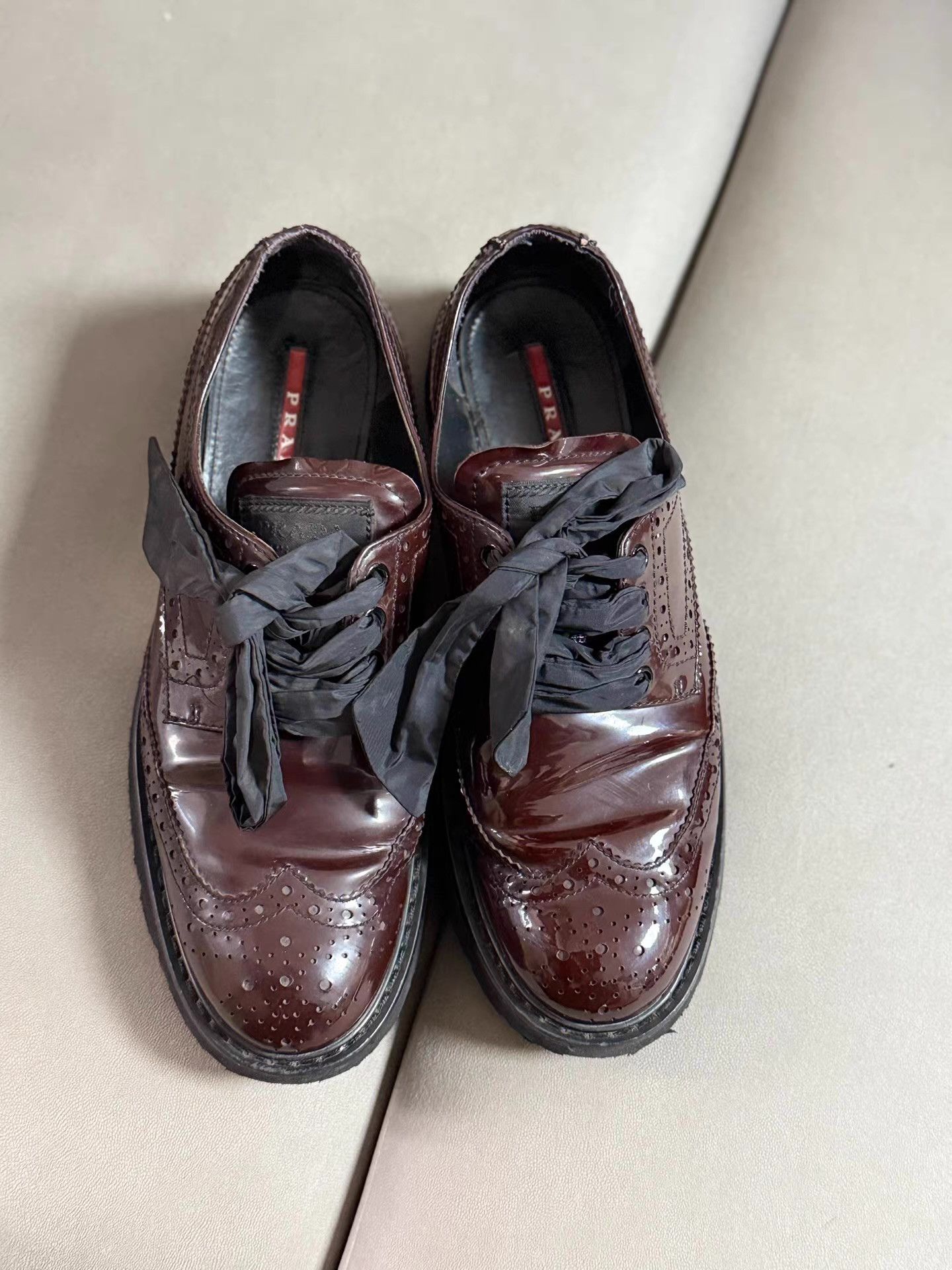Prada PRADA Sport Baroque Patent Leather Shoes Ｑ20 Size US 5 / EU 37 - 6 Thumbnail