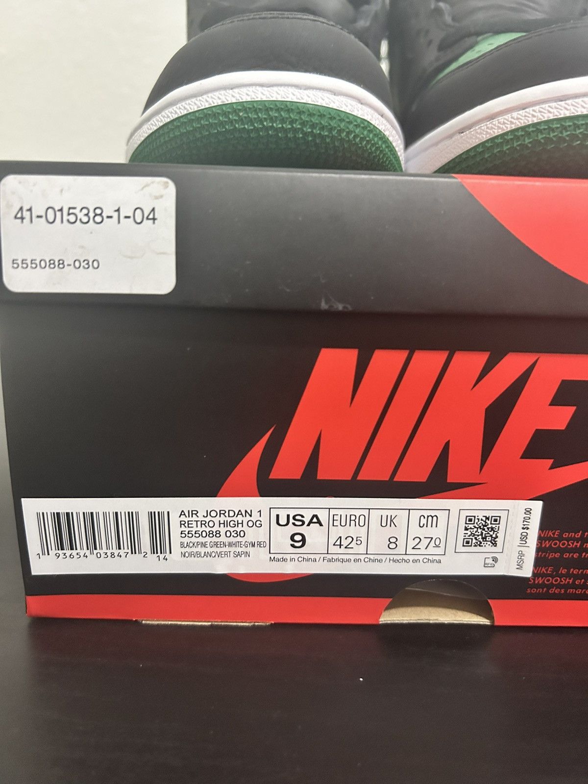 Jordan Brand × Nike Jordan 1 High Pine Green Size US 9 / EU 42 - 6 Thumbnail