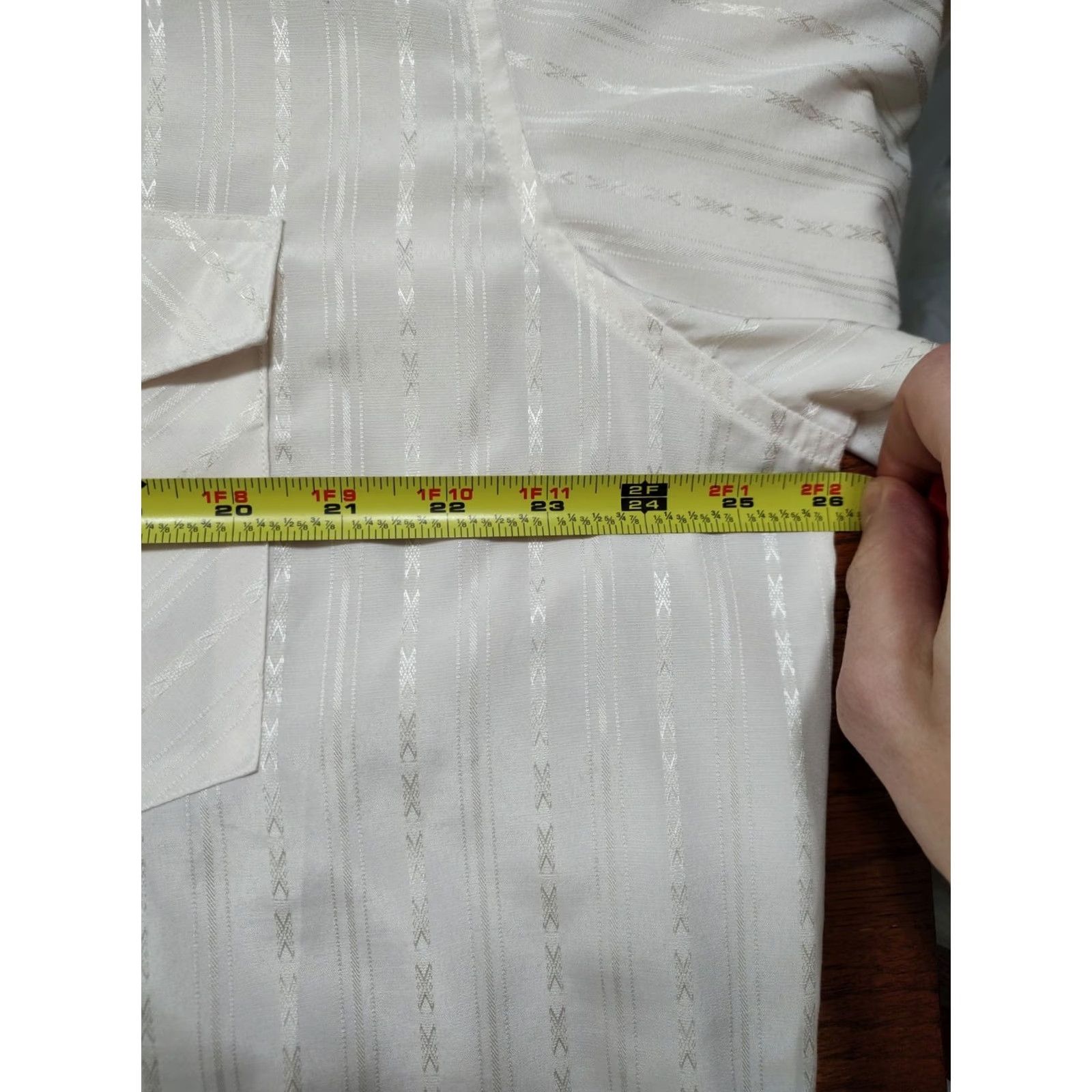 Wrangler VINTAGE Wrangler Shirt Men XLT Beige Long Sleeve Western Pearl Snap Striped Cowboy Retro Western Shirt Size US XL / EU 56 / 4 - 6 Thumbnail