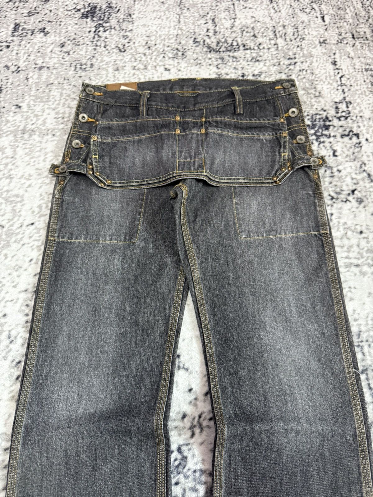 Le Grande Bleu (L.G.B.) First Step Japan 50s Reissue Work Wear Flare Jeans Size US 29 - 3 Thumbnail
