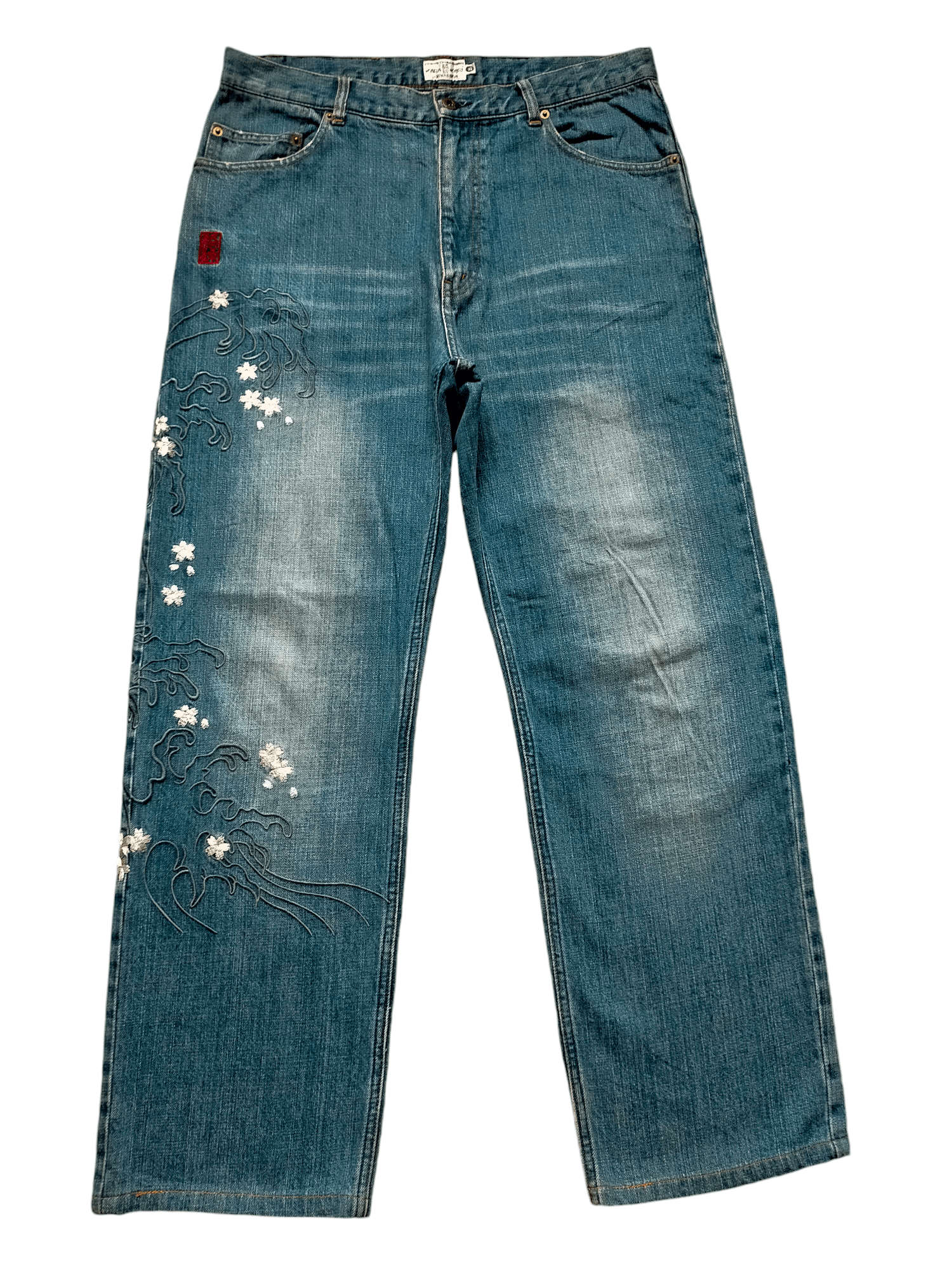 If Six Was Nine Karakuri Generation Multipocket Embroiderd Denim Pants Size US 34 / EU 50 - 2 Thumbnail