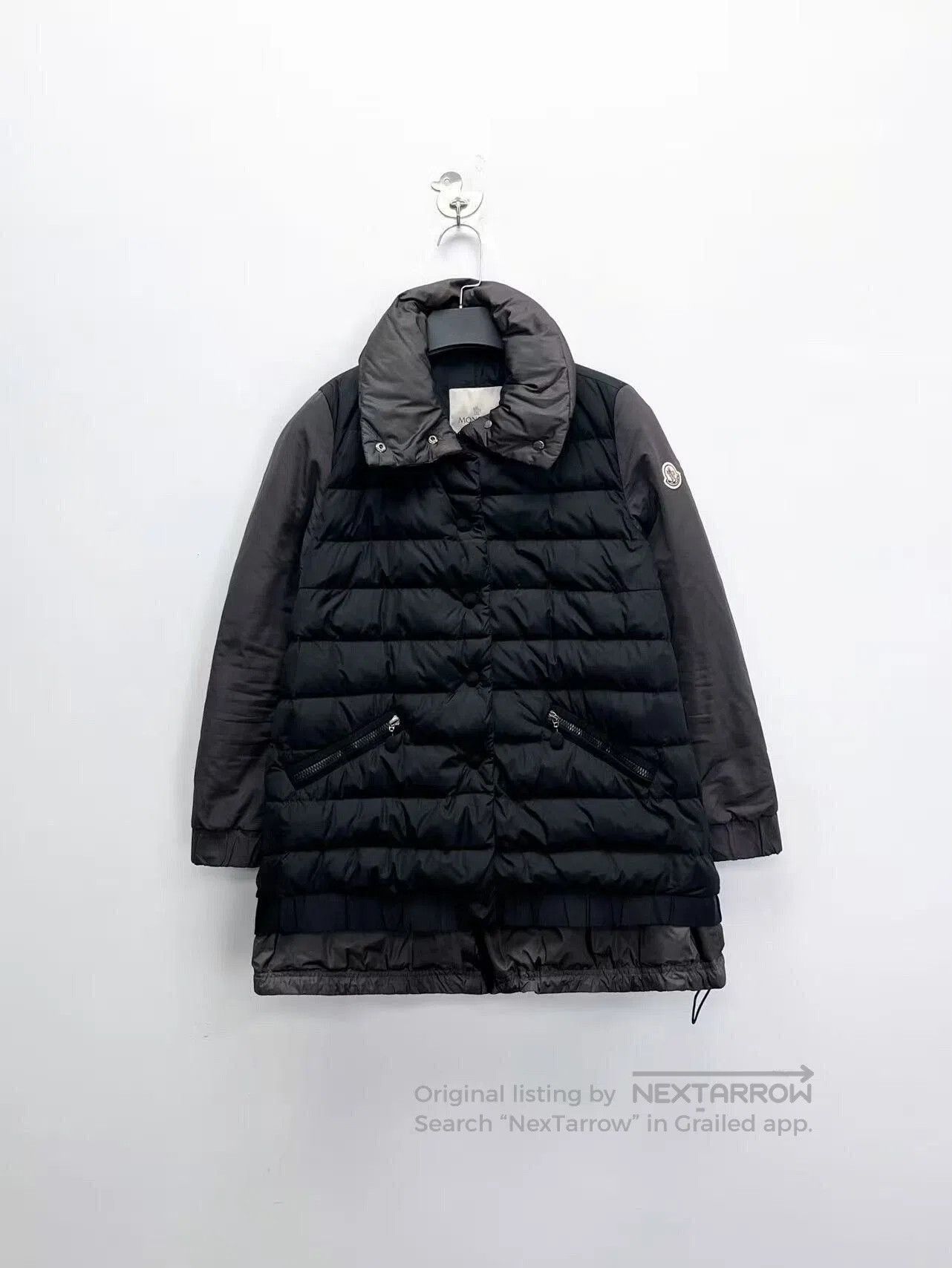 Moncler moncler black gray puffer coat with logo. Size US M / EU 48-50 / 2 - 1 Thumbnail