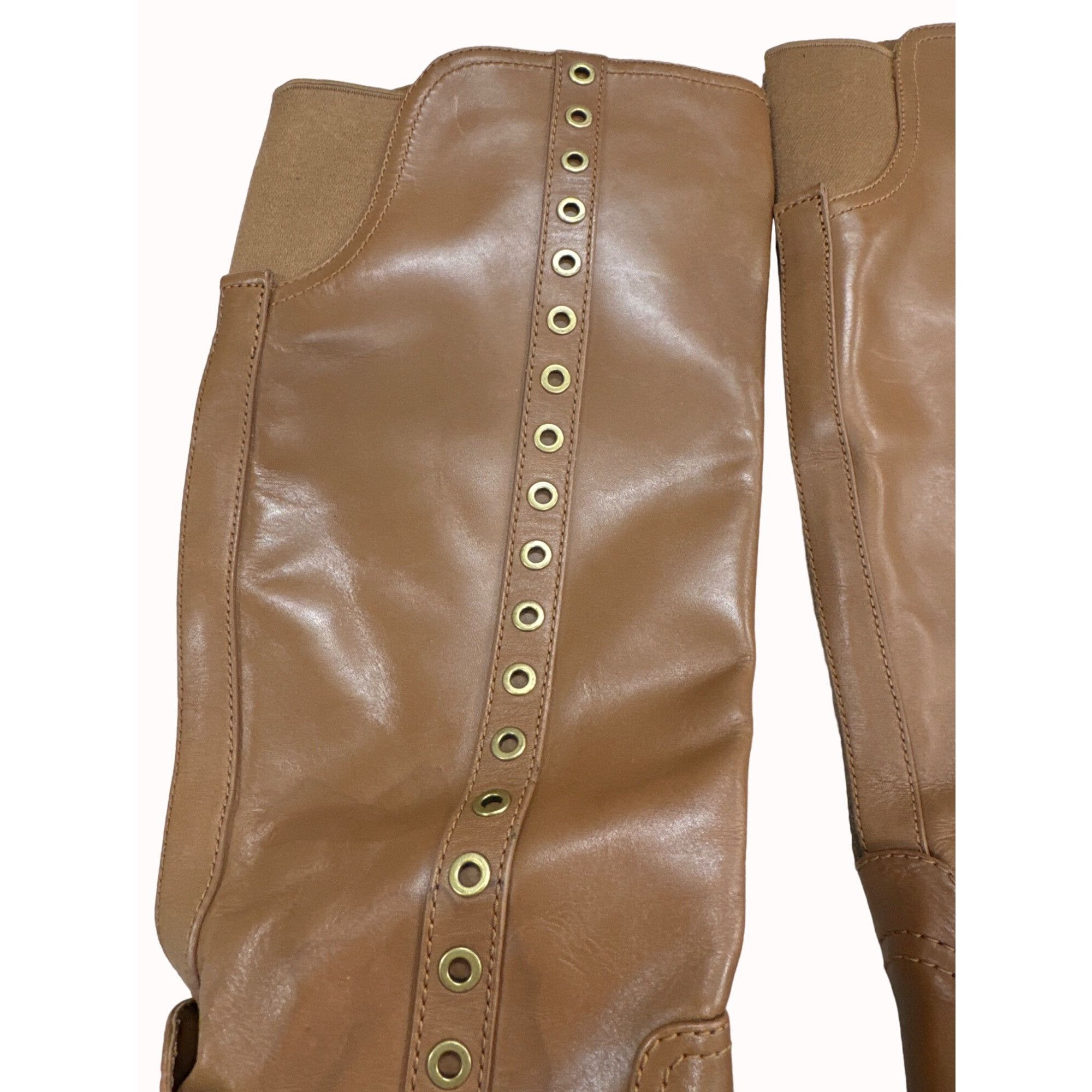 Michael Kors Michael Kors women’s over knee brown studded leather boots s Size US 10 / IT 40 - 3 Thumbnail