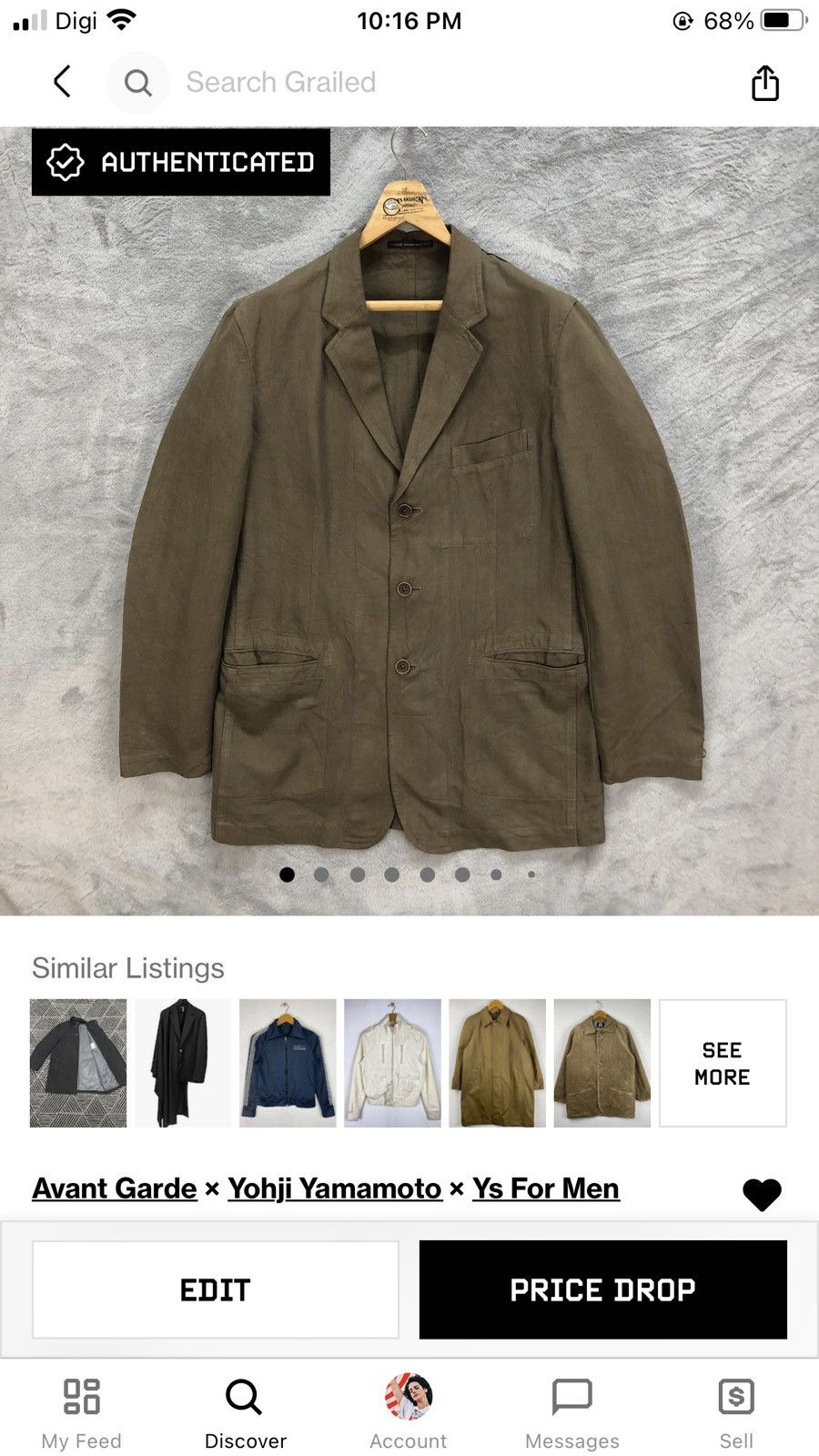 Y's for Men Yohji Yamamoto Y's For Men CASUAL JACKET #5990-217 Size US M / EU 48-50 / 2 - 15 Thumbnail