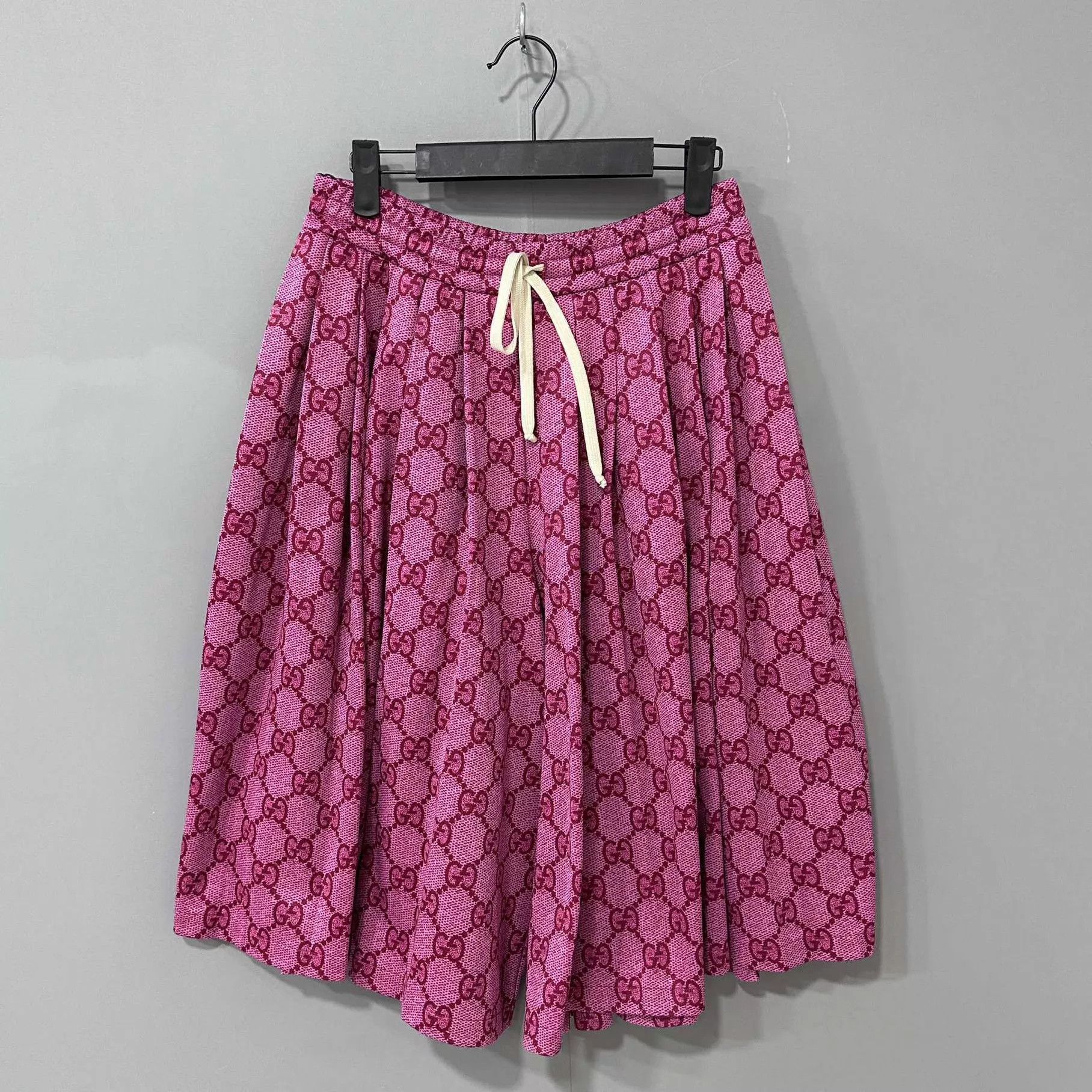 Gucci GUCCI pink GG monogram all over pleated shorts size S Size US 29 - 3 Thumbnail