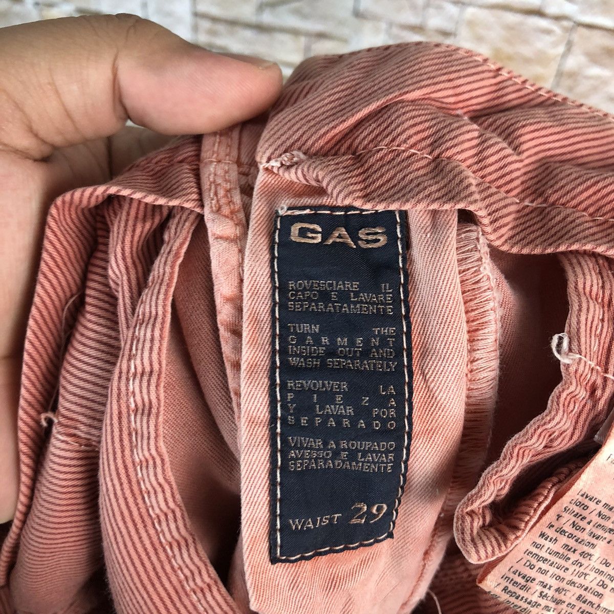 Japanese Brand × Vintage Man Gas Pink vintage Casual cargo Pants #A646 Size US 29 - 20 Thumbnail