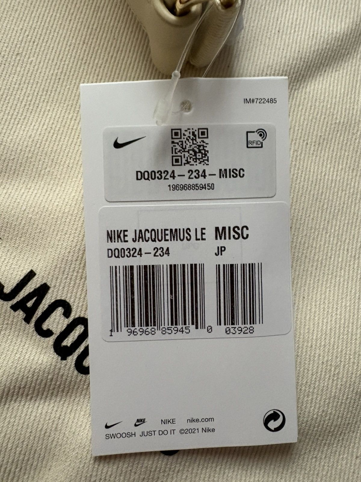 Jacquemus × Nike Jacquemus x Nike Le Sac Swoosh Bag small Ivory Size ONE SIZE - 8 Thumbnail