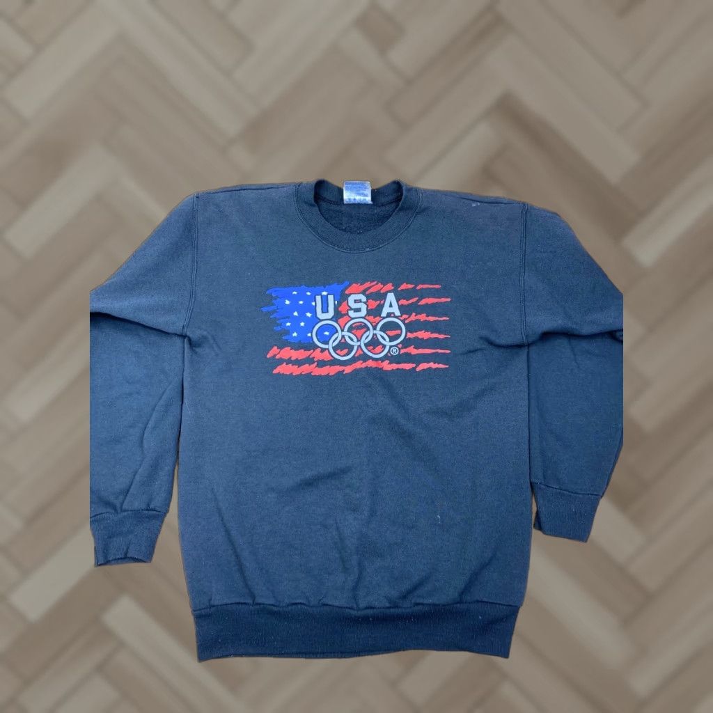 Vintage VINTAGE 90s USA Olympics Sweater Black Size S Crew Neck Long Sleeve Pullover Logo Mens Size US S / EU 44-46 / 1 - 1 Thumbnail