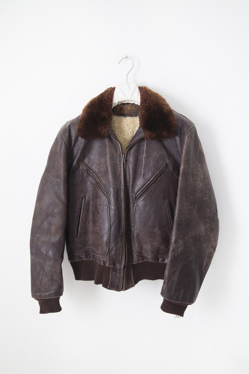 Vintage Vintage 1950's A2 leather bomber jacket Size US S / EU 44-46 / 1 - 1 Thumbnail