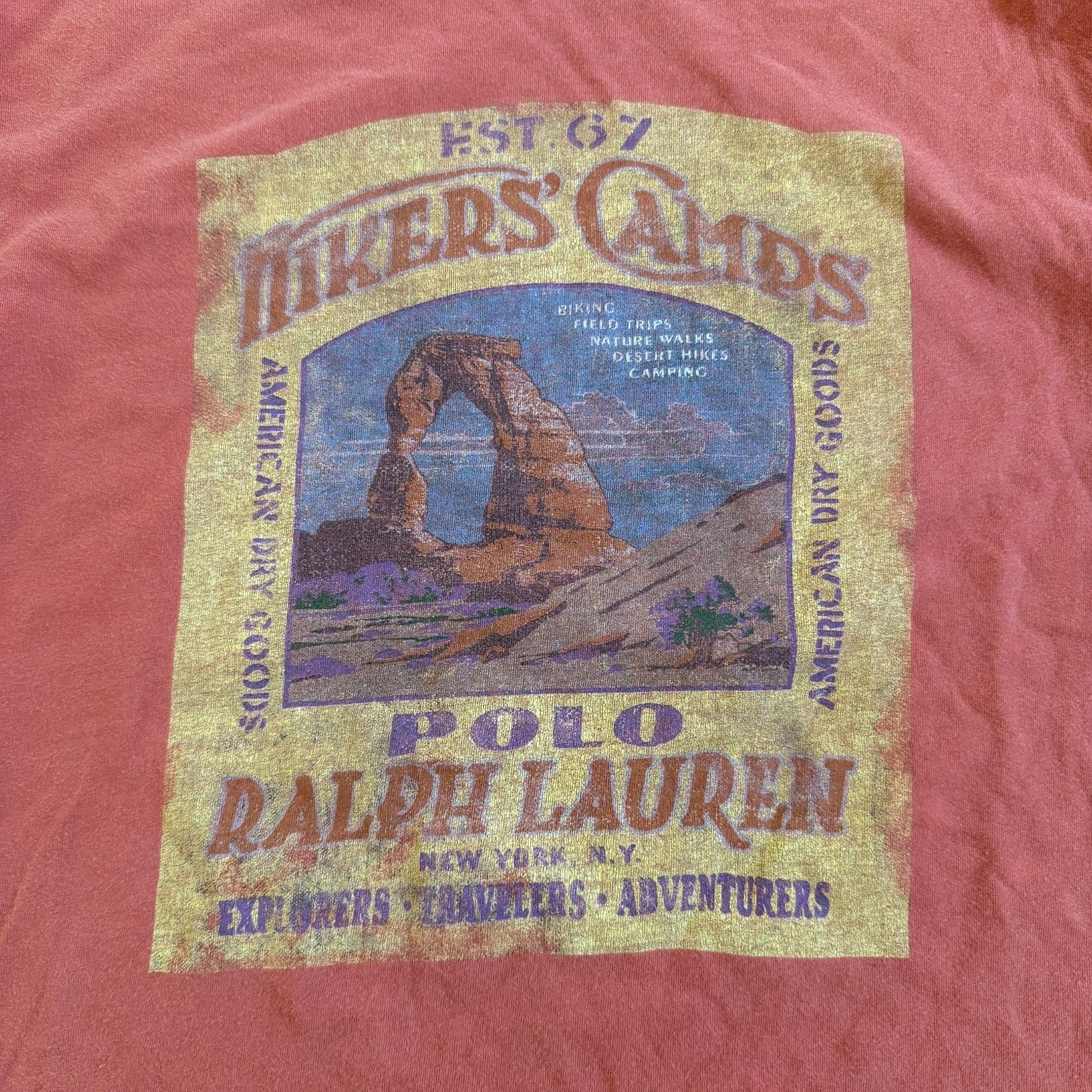Polo Ralph Lauren Vintage Polo Ralph Lauren Hiker Camp T-Shirt Size US M / EU 48-50 / 2 - 3 Thumbnail
