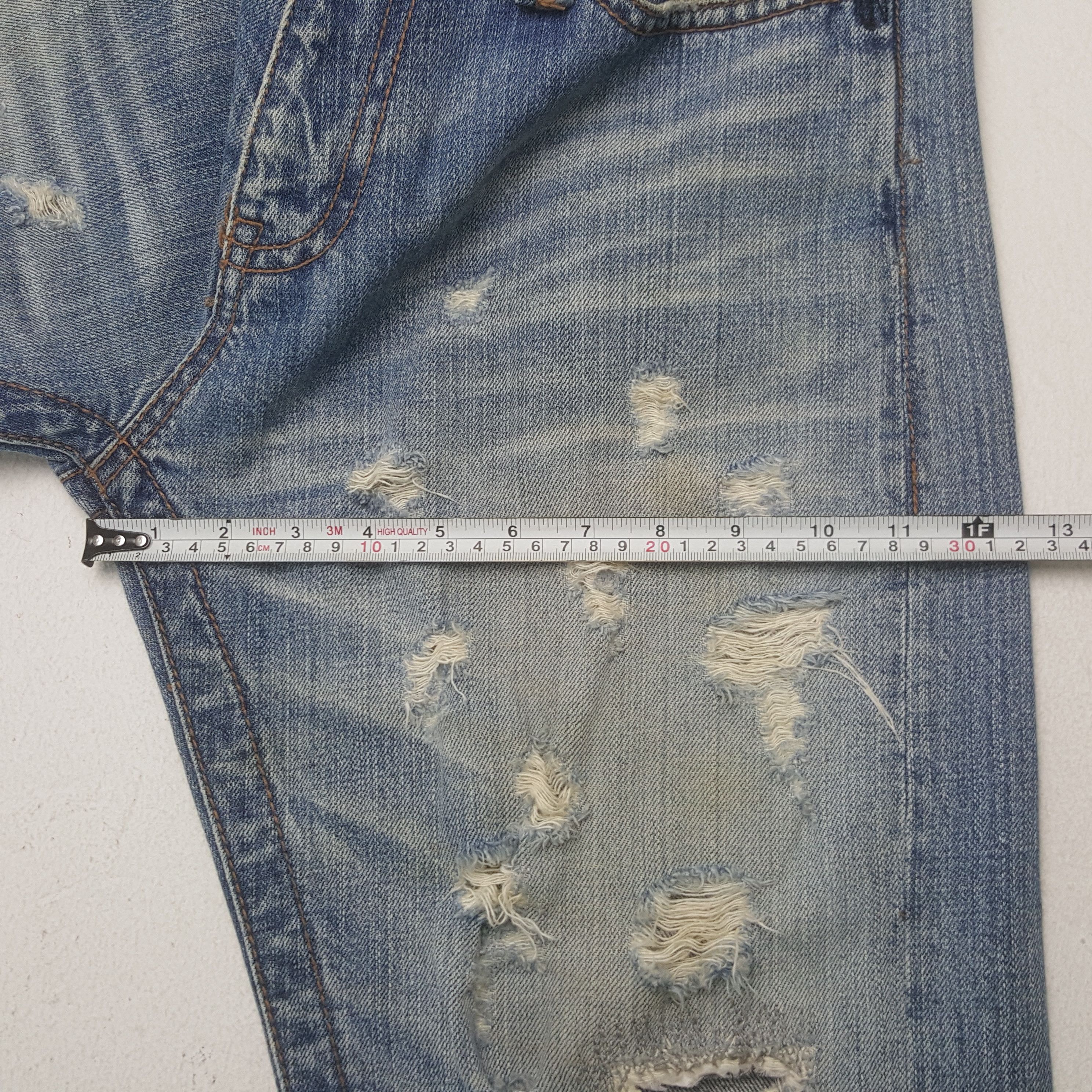 Japanese Brand × Vintage Vintage Japanese Style Distressed Denim Jeans Size US 34 / EU 50 - 9 Thumbnail