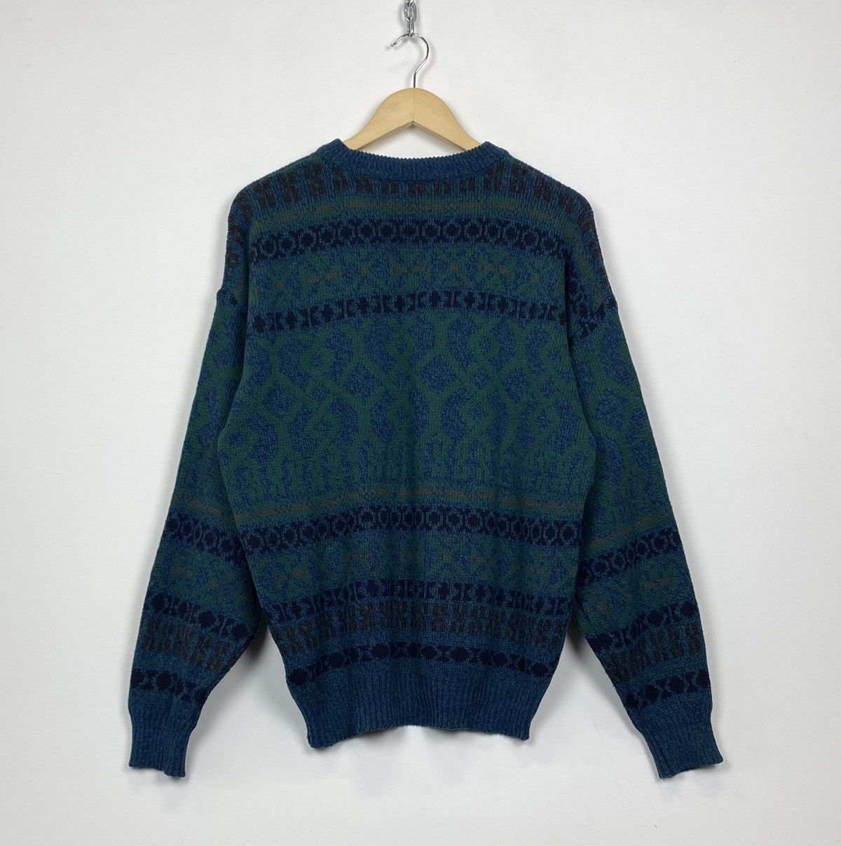 Gianfranco Ferre Vintage Gianfranco Ferre Knitwear For Men Sweater Green Blue Size US L / EU 52-54 / 3 - 8 Thumbnail