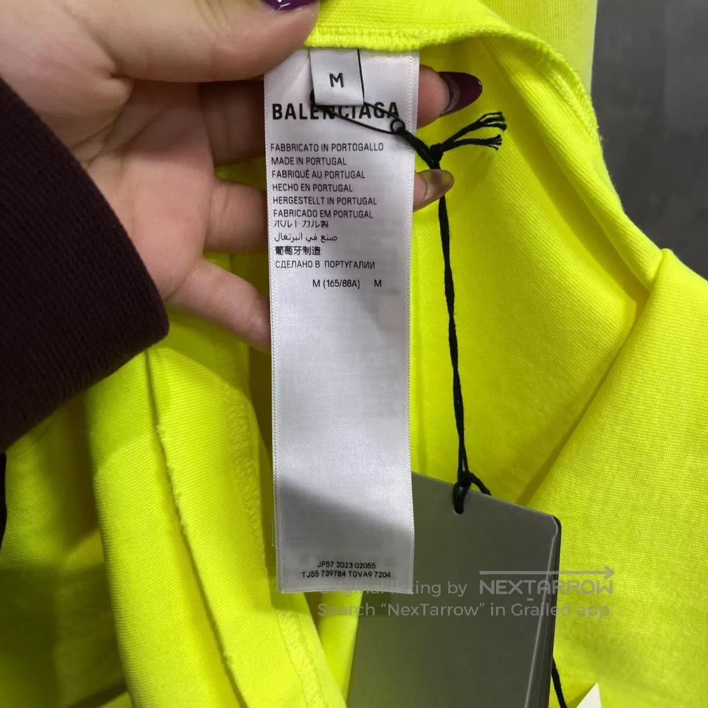 Balenciaga Balenciaga Washed Yellow Logo Print T. Size US M / EU 48-50 / 2 - 3 Thumbnail