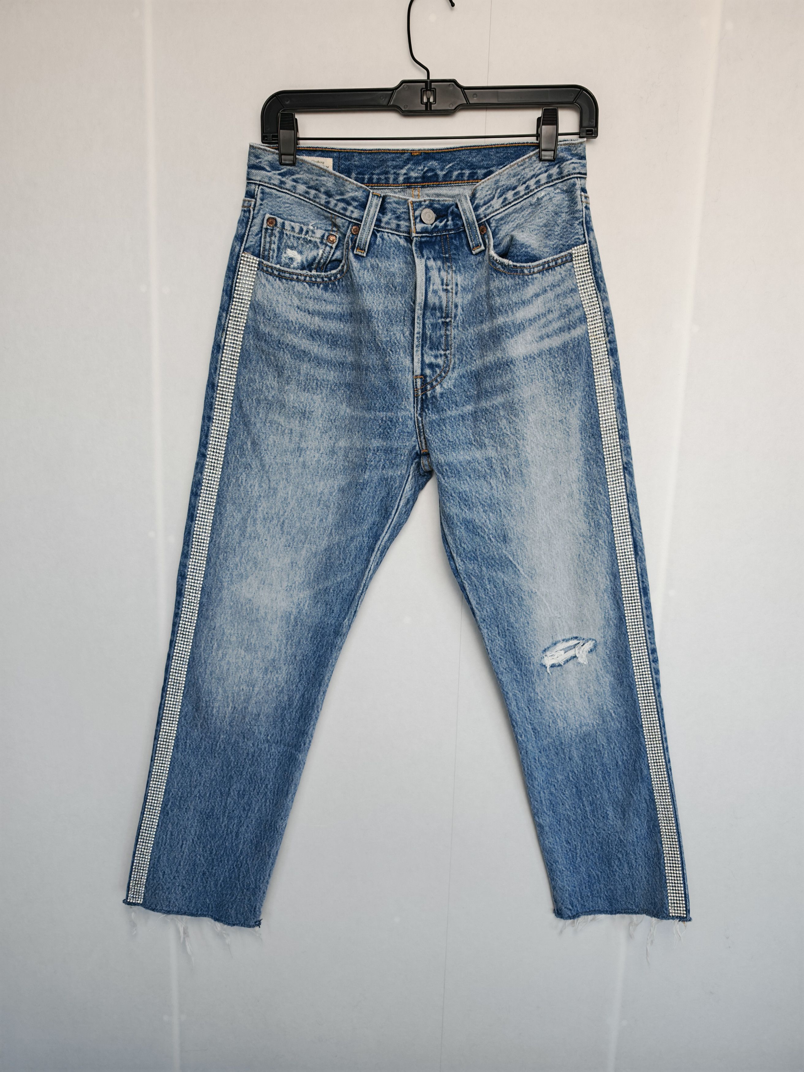 Levi's RARE Sample Levi's 501 Rhinestone Jeans W27 Size 27" / US 4 / IT 40 - 2 Thumbnail