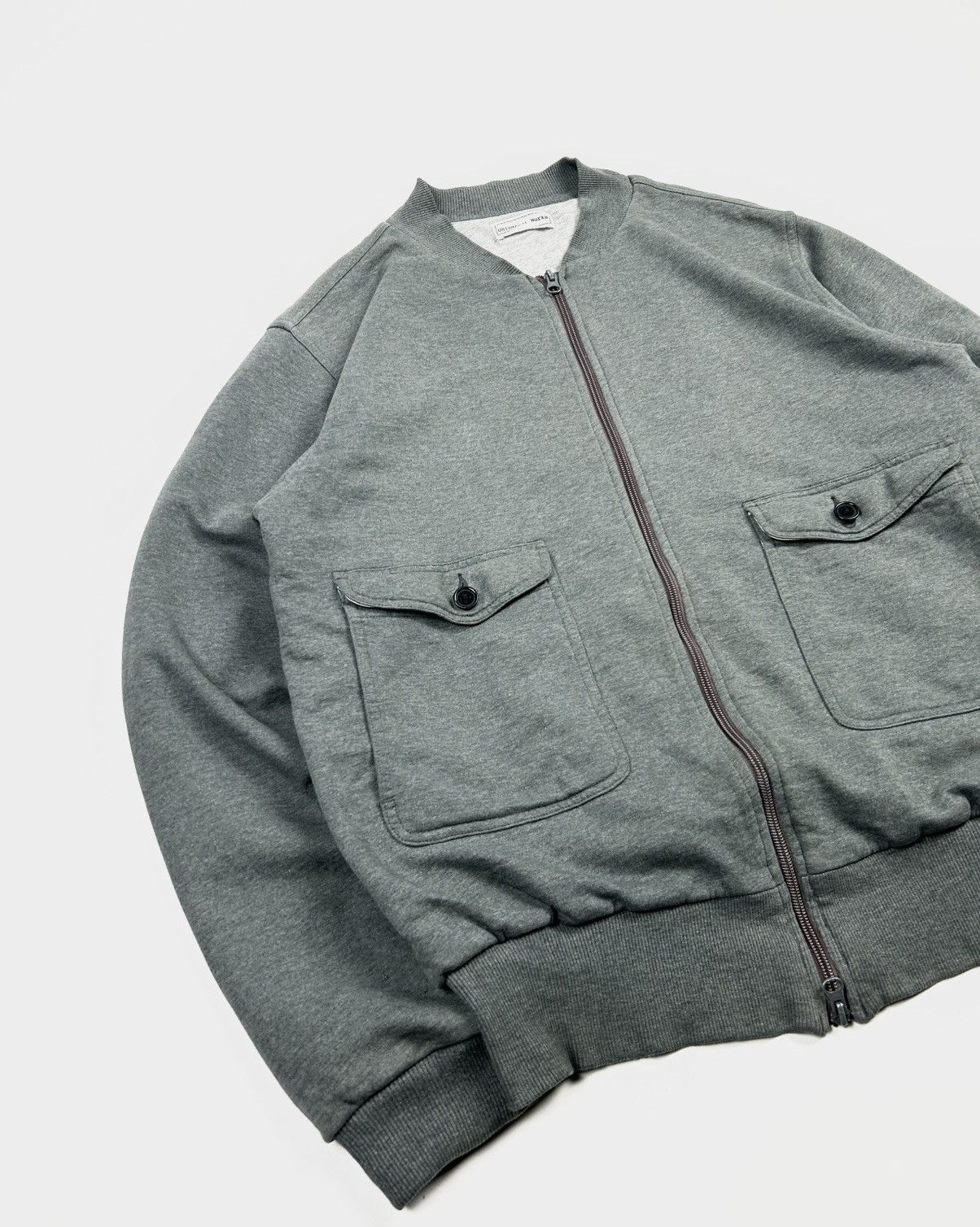 Universal Works Rare Universal Works Double Zip Bomber Sweatshirt Size US L / EU 52-54 / 3 - 5 Thumbnail