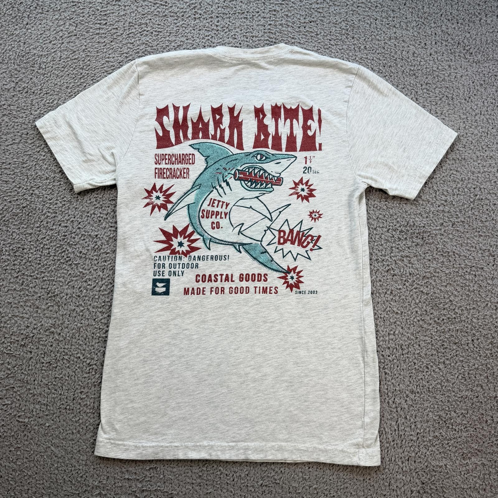 Other Jetty Shark Graphic T Shirt Mens Small Surf Coastal Tee Size US S / EU 44-46 / 1 - 1 Thumbnail