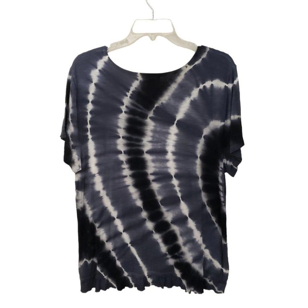 Designer CT219 Style & Co Gray & White Tie Dye T-shirt XL Size XL / US 12-14 / IT 48-50 - 3 Thumbnail