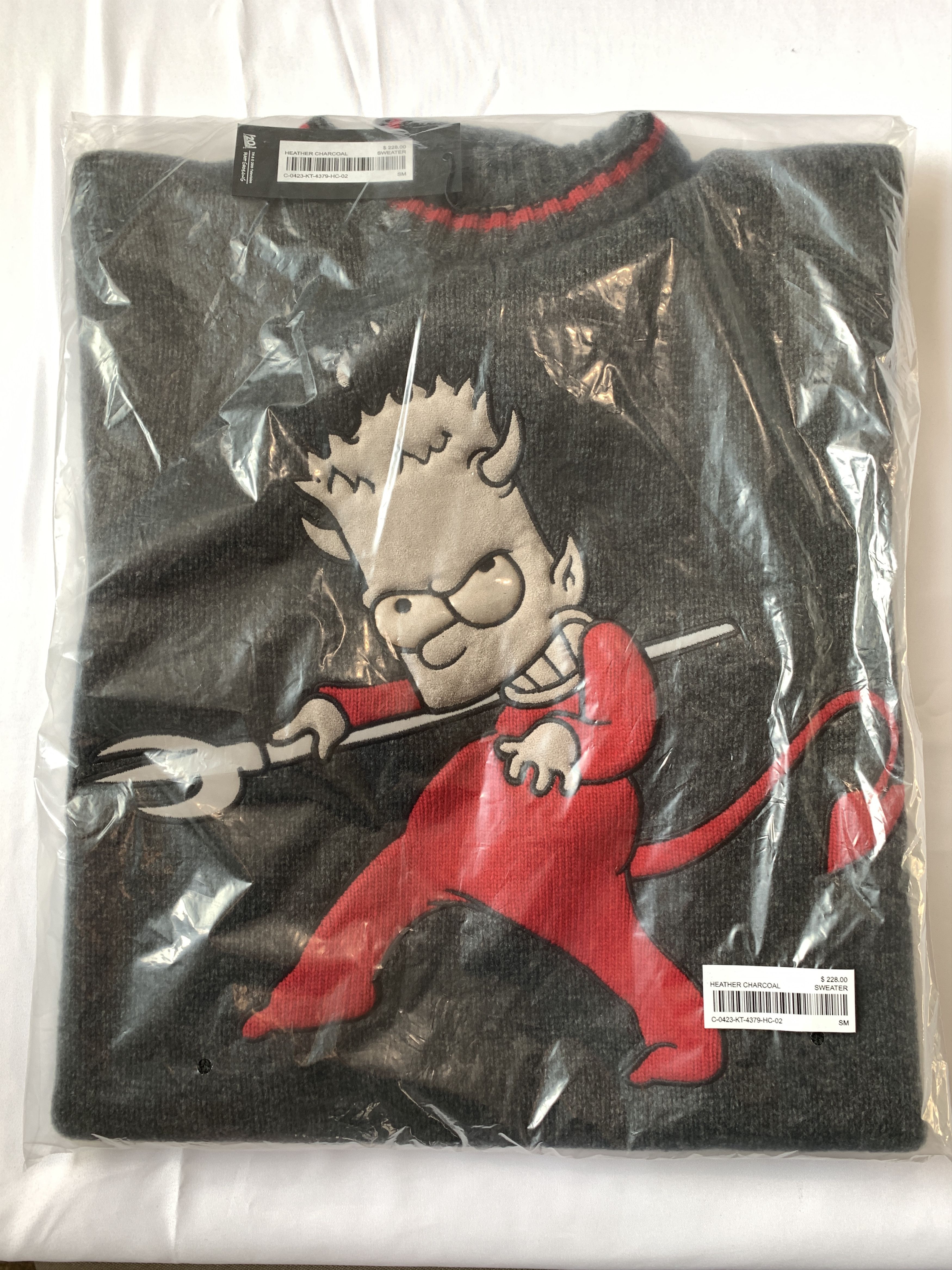 Drake OVO x The Simpsons Knit Sweater Charcoal Grey Size US S / EU 44-46 / 1 - 1 Thumbnail