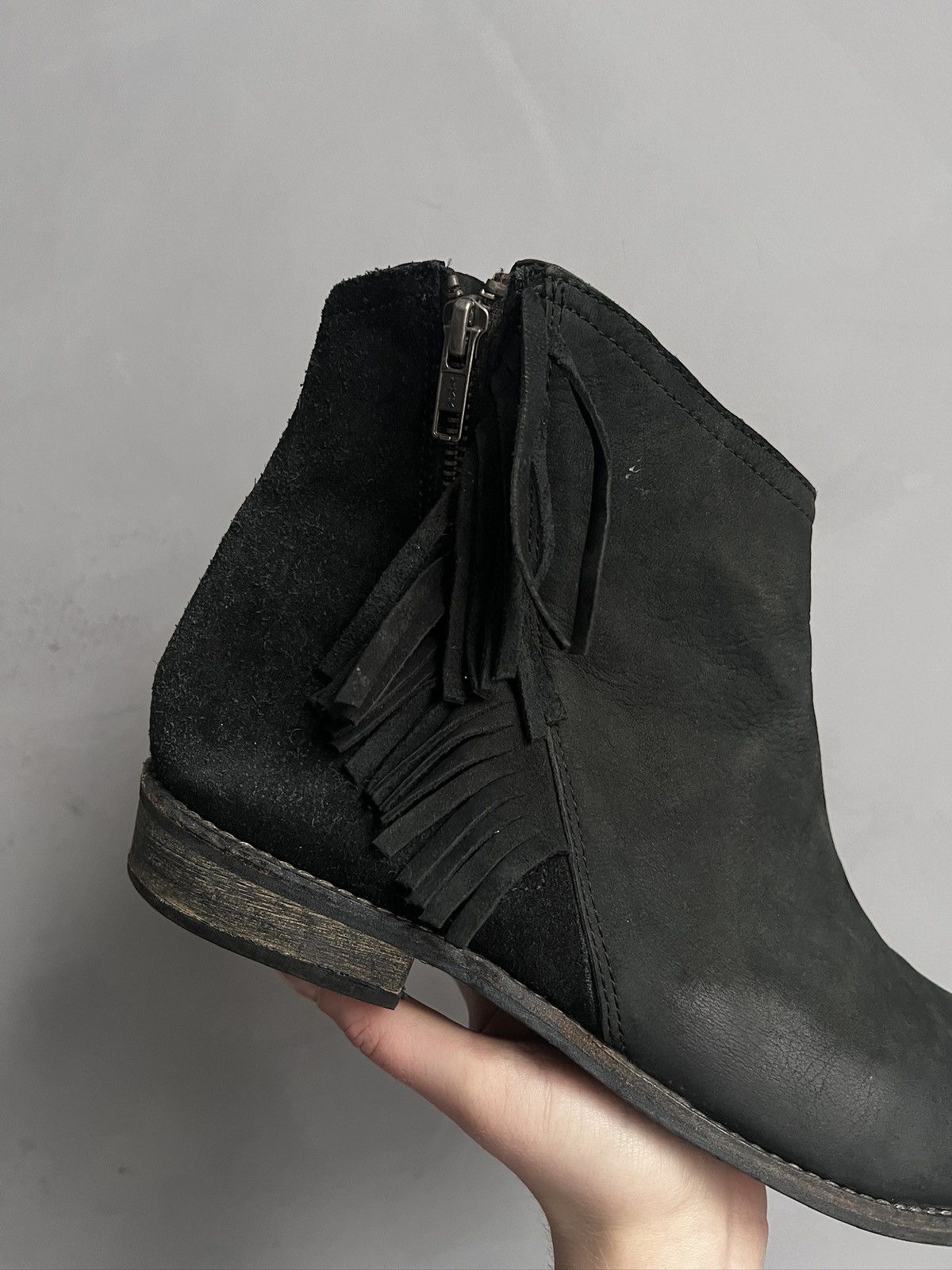 Hedi Slimane Western suede leather hedi slimane style leather boots y2k Size US 8 / EU 41 - 3 Thumbnail