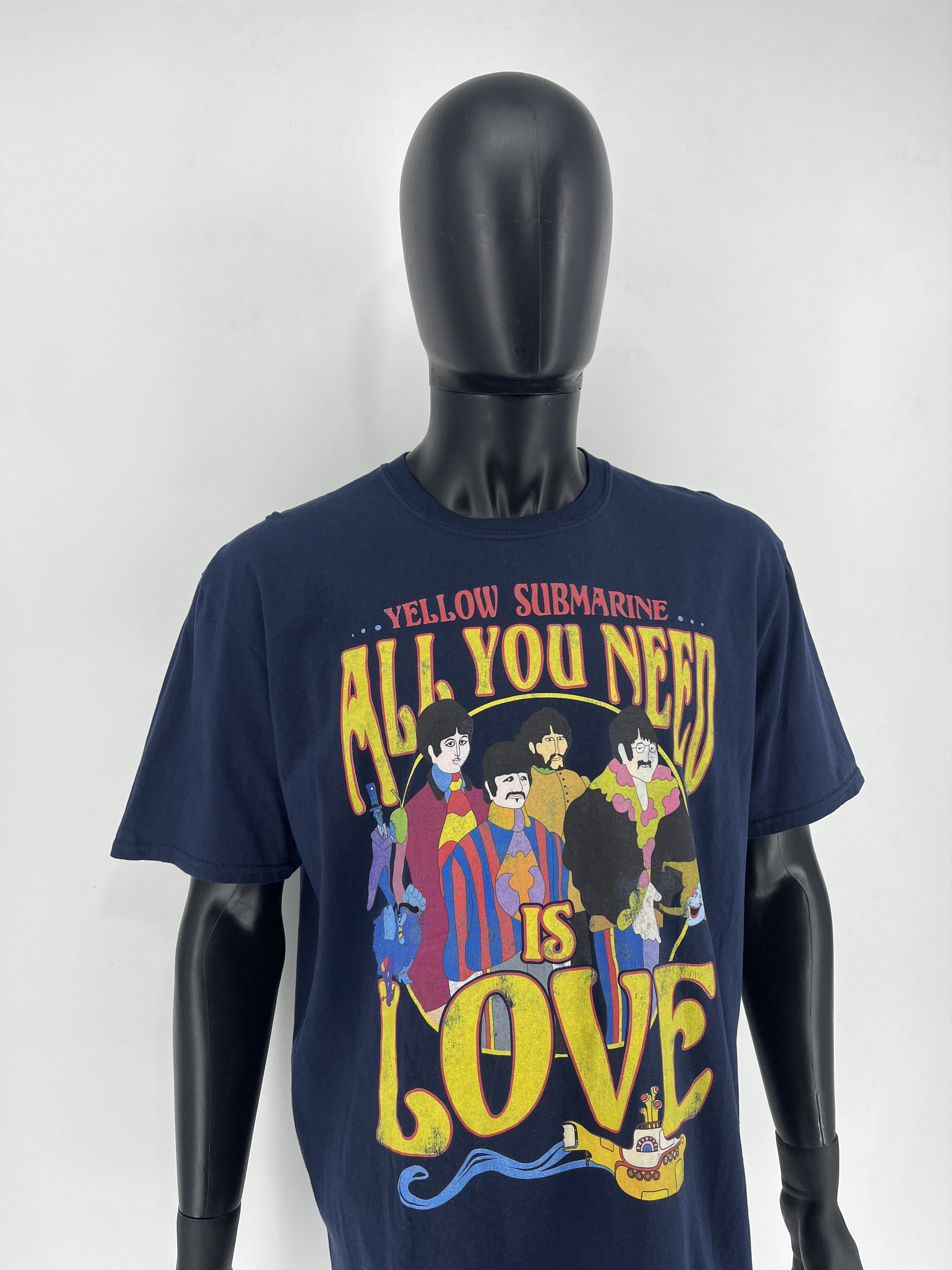 Band Tees Vintage Y2K The Beatles All You Need Thrashed Rock Size US XL / EU 56 / 4 - 3 Thumbnail
