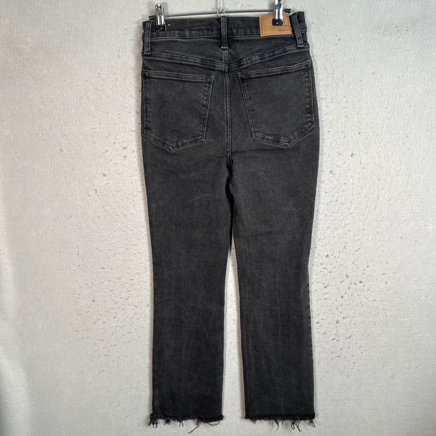 Madewell Madewell Cali Demi-Boot Jeans Women 27 Black Denim Frayed Hem Bootcut 伟 Size 27" / US 4 / IT 40 - 2 Thumbnail