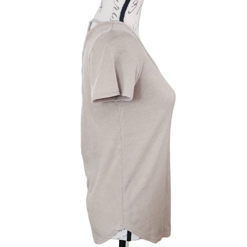 Chaser Brand Chaser Ladies Size Medium Beige Soft Ribbed Top with Lace up Size M / US 6-8 / IT 42-44 - 2 Thumbnail
