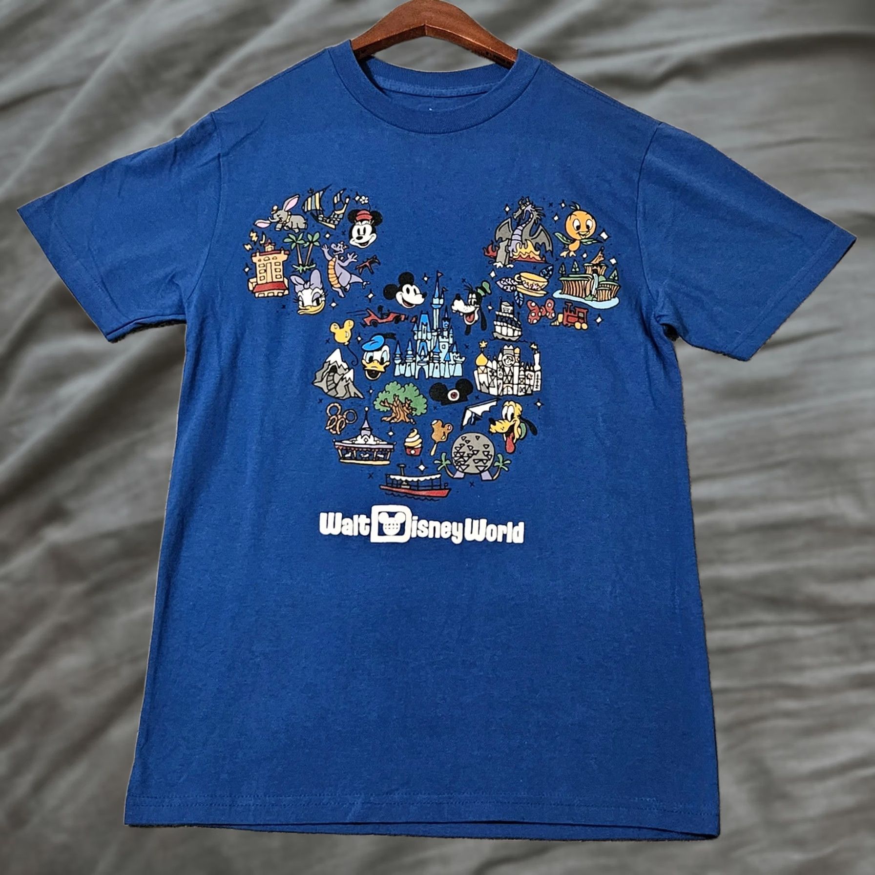 Disney New Walt Disney World Mickey Mouse Figments Icons T Shirt Blue XS NWT Men Size US XS / EU 42 / 0 - 1 Thumbnail