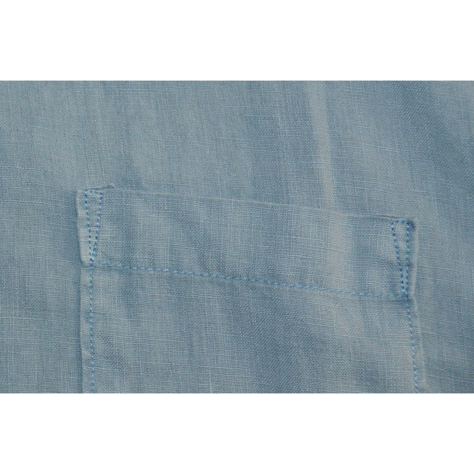Vintage Short Fin Resort Wear Shirt Mens 3XL Blue Button Up Beach Linen NWOT Size US XXL / EU 58 / 5 - 4 Thumbnail