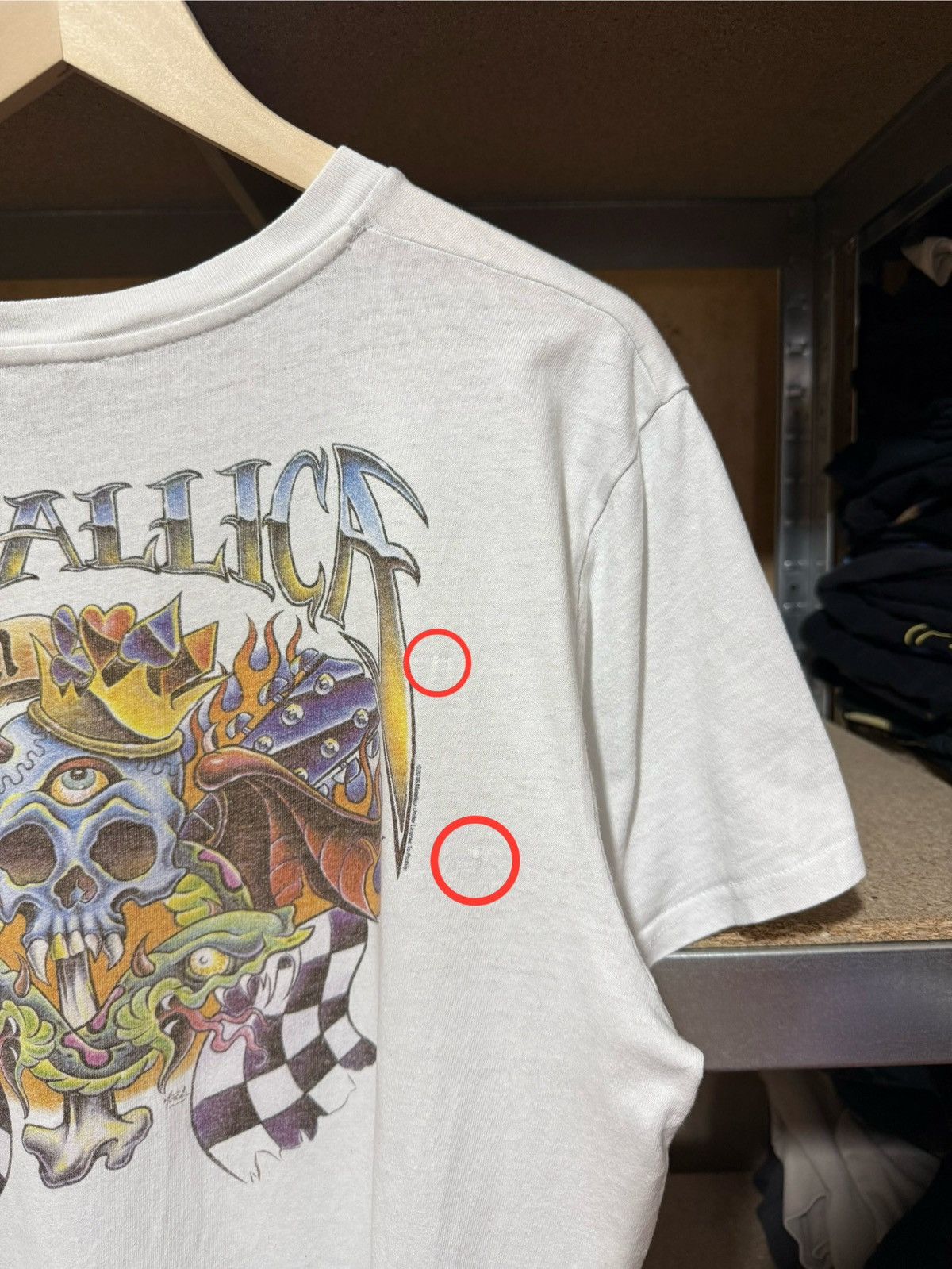 Band Tees × Vintage Vintage 2016 Metallica NorCal Skull Ed Hardy Style T-Shirt Size US XL / EU 56 / 4 - 8 Thumbnail