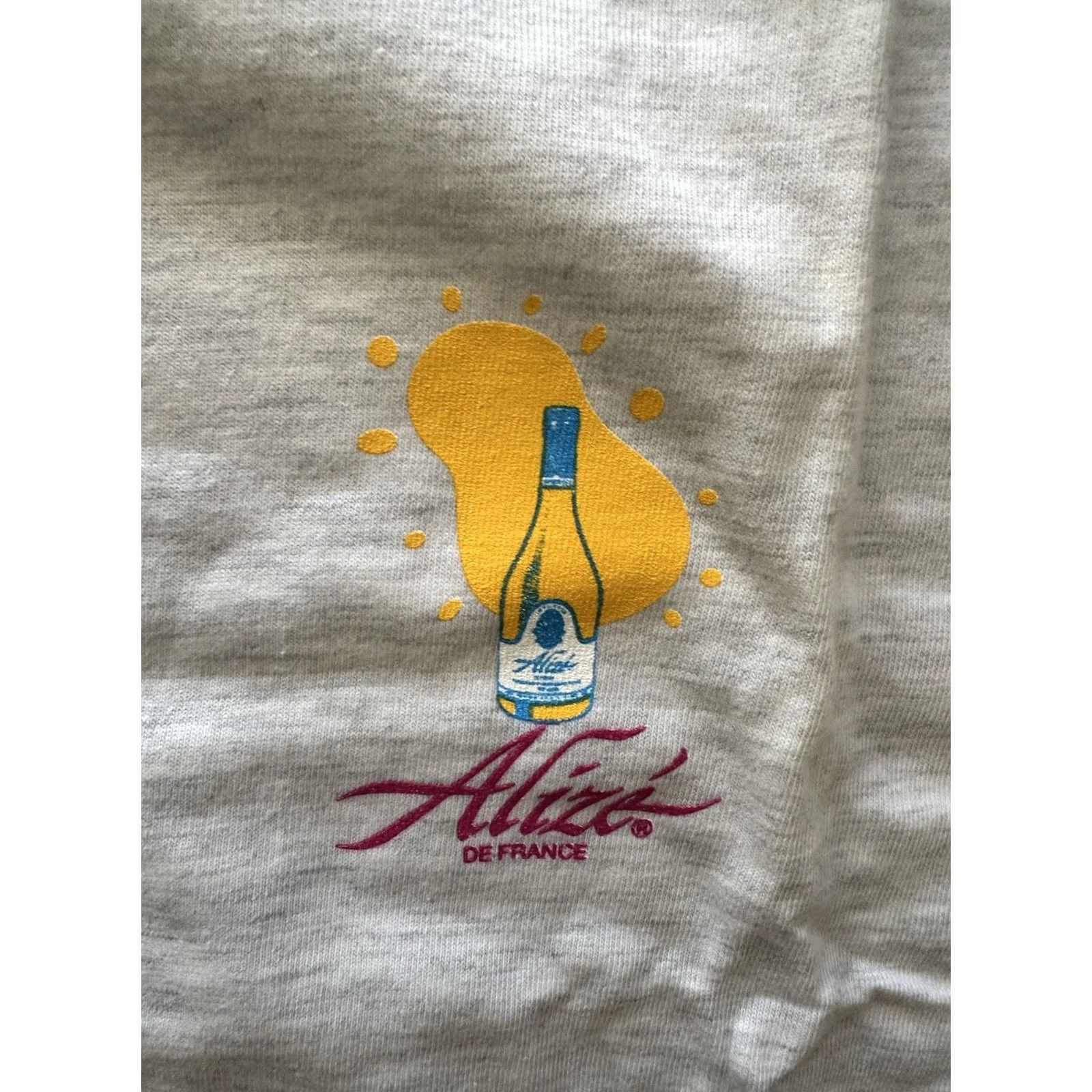 Vintage VINTAGE Alizé Shirt T-Shirt Mens XL Gray Cognac Promo Advertising 90s Spirits VTG Retro Preppy Streetwear NWOT Size US XL / EU 56 / 4 - 3 Thumbnail