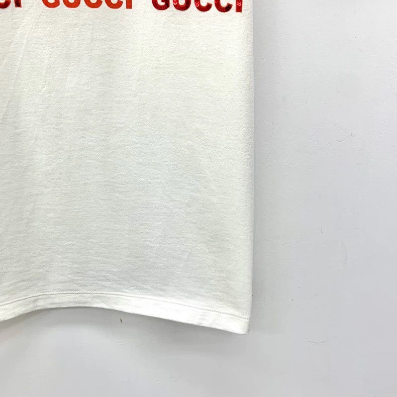 Gucci Gucci White logo printed sequin cotton round-neck short-sle Size US XS / EU 42 / 0 - 4 Thumbnail