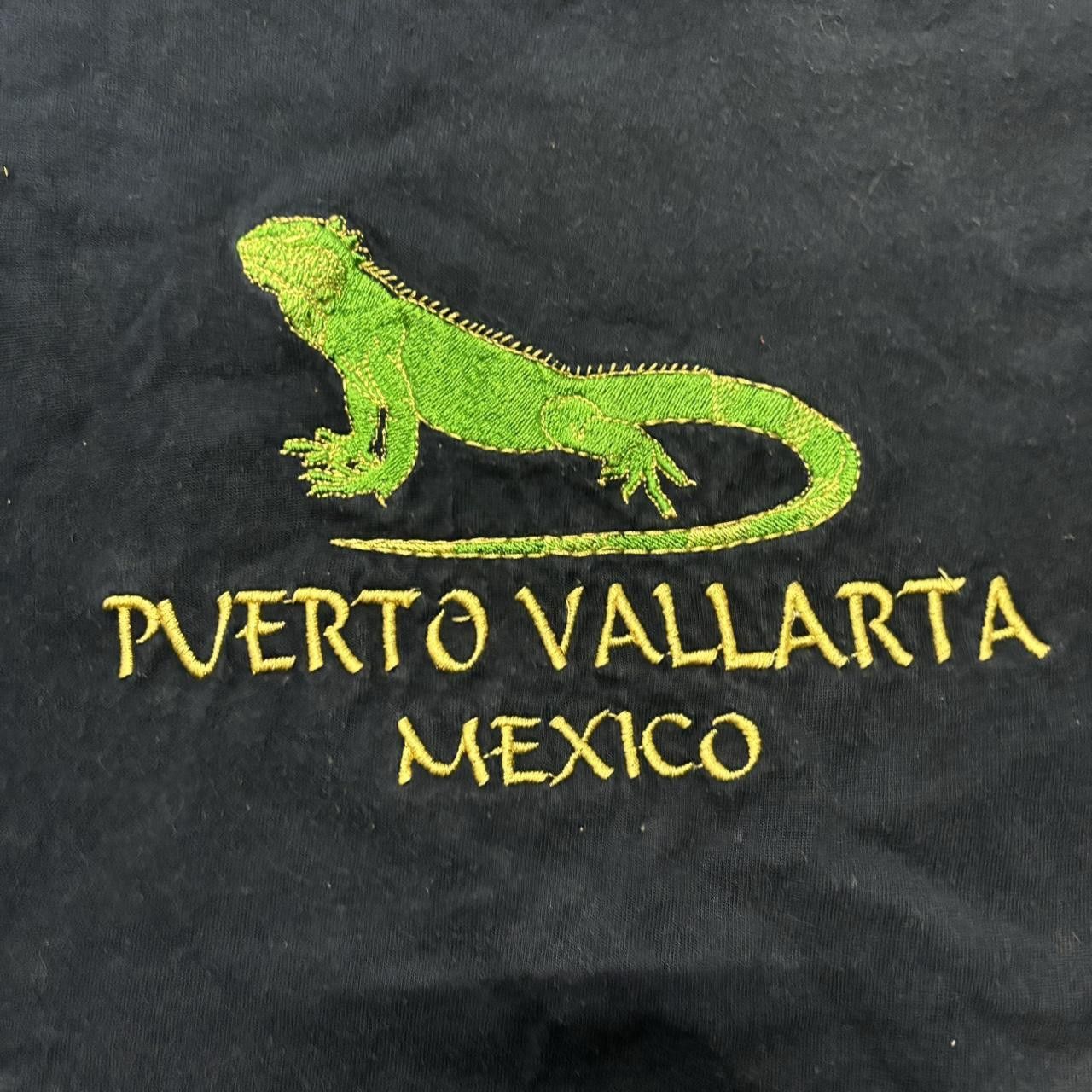 Japanese Brand × Vintage Crazy Vintage Y2K/2000s Puerto Vallarta Mexican Iguana Lizard Embroidered Animal Tee! Size US L / EU 52-54 / 3 - 3 Thumbnail