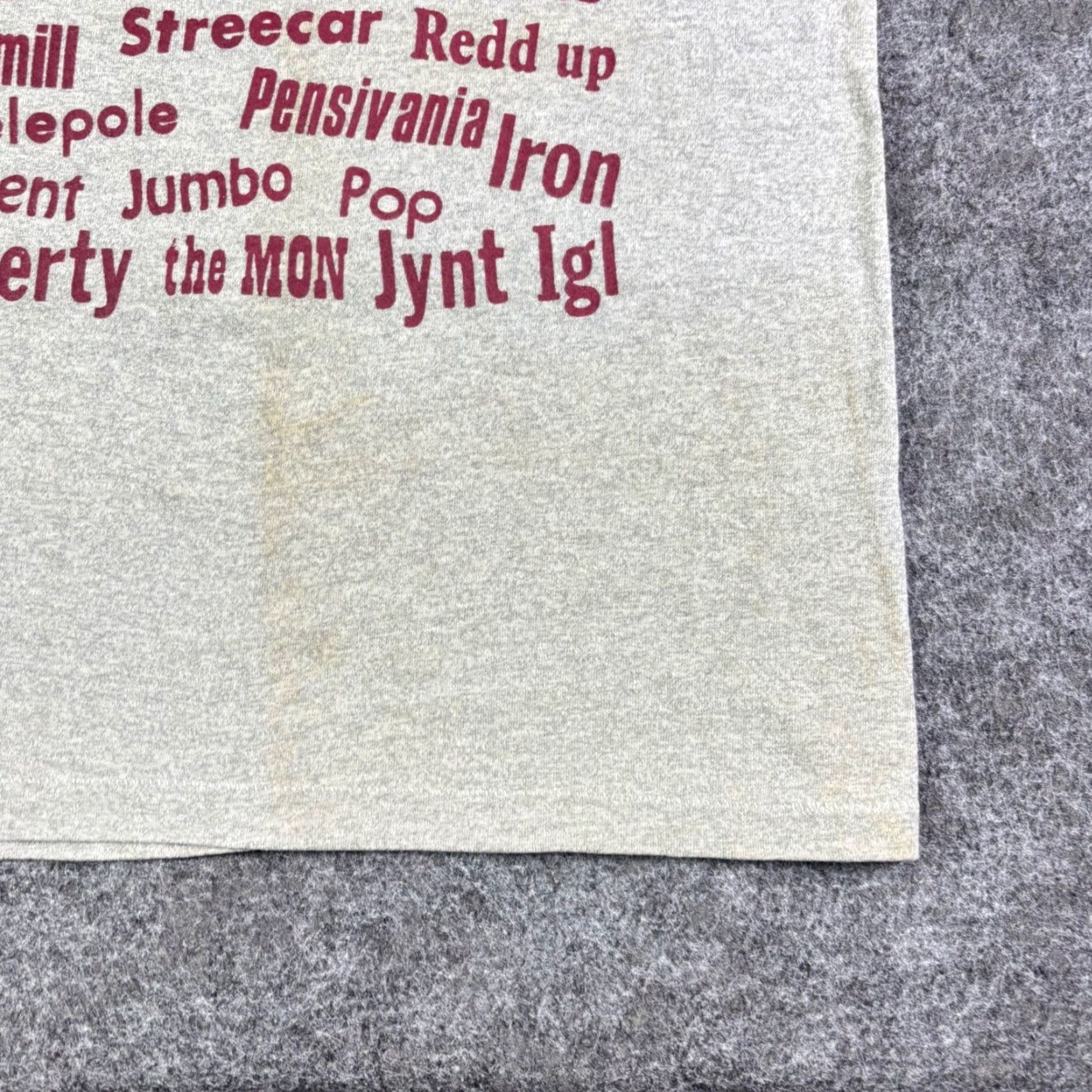 Vintage VINTAGE Pittsburghese T-Shirt Heather Gray Slang Graphic Tee Small Pittsburgh Men Gray 1980s Graphic Tee S Mens Grunge Short Sleeve Authentic Original Size US S / EU 44-46 / 1 - 5 Thumbnail