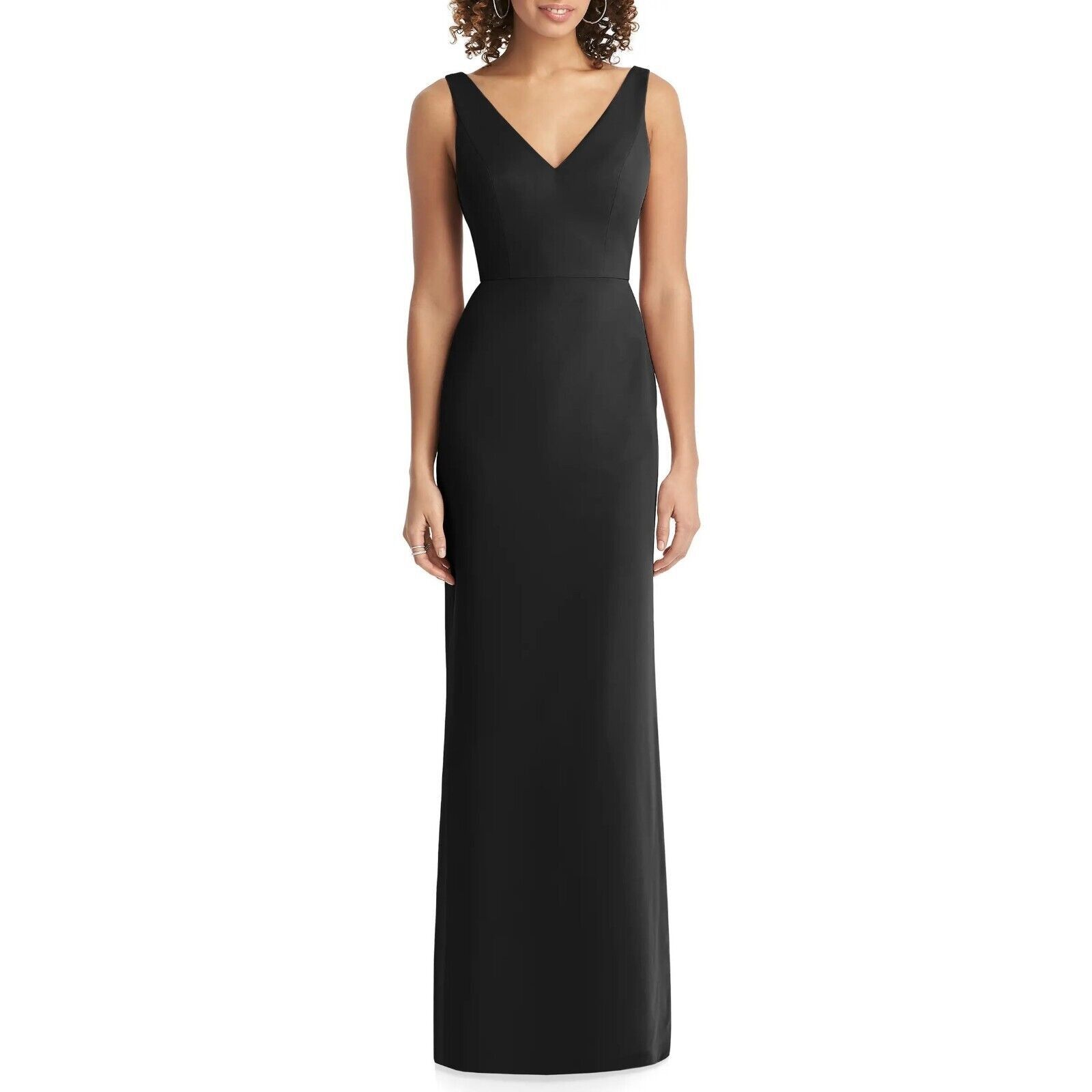 The Unbranded Brand Social Bridesmaids Women Black Chiffon Trumpet Gown Size 8R Size M / US 6-8 / IT 42-44 - 1 Thumbnail