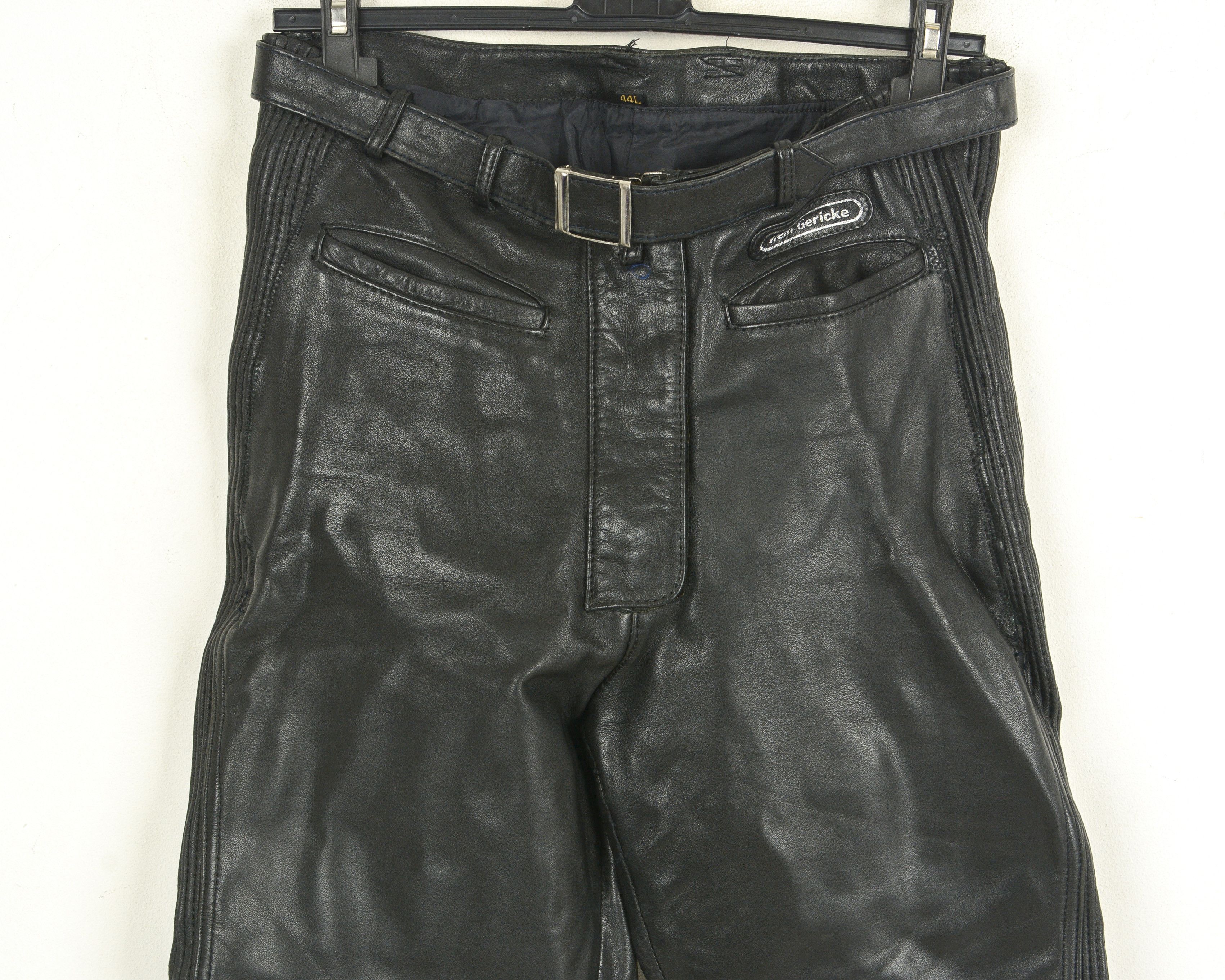 Hein Gericke Womens UK 16 Leather Motorcycle Pants EU 44L Biker Trousers Size 34" / US 12 / IT 48 - 2 Thumbnail
