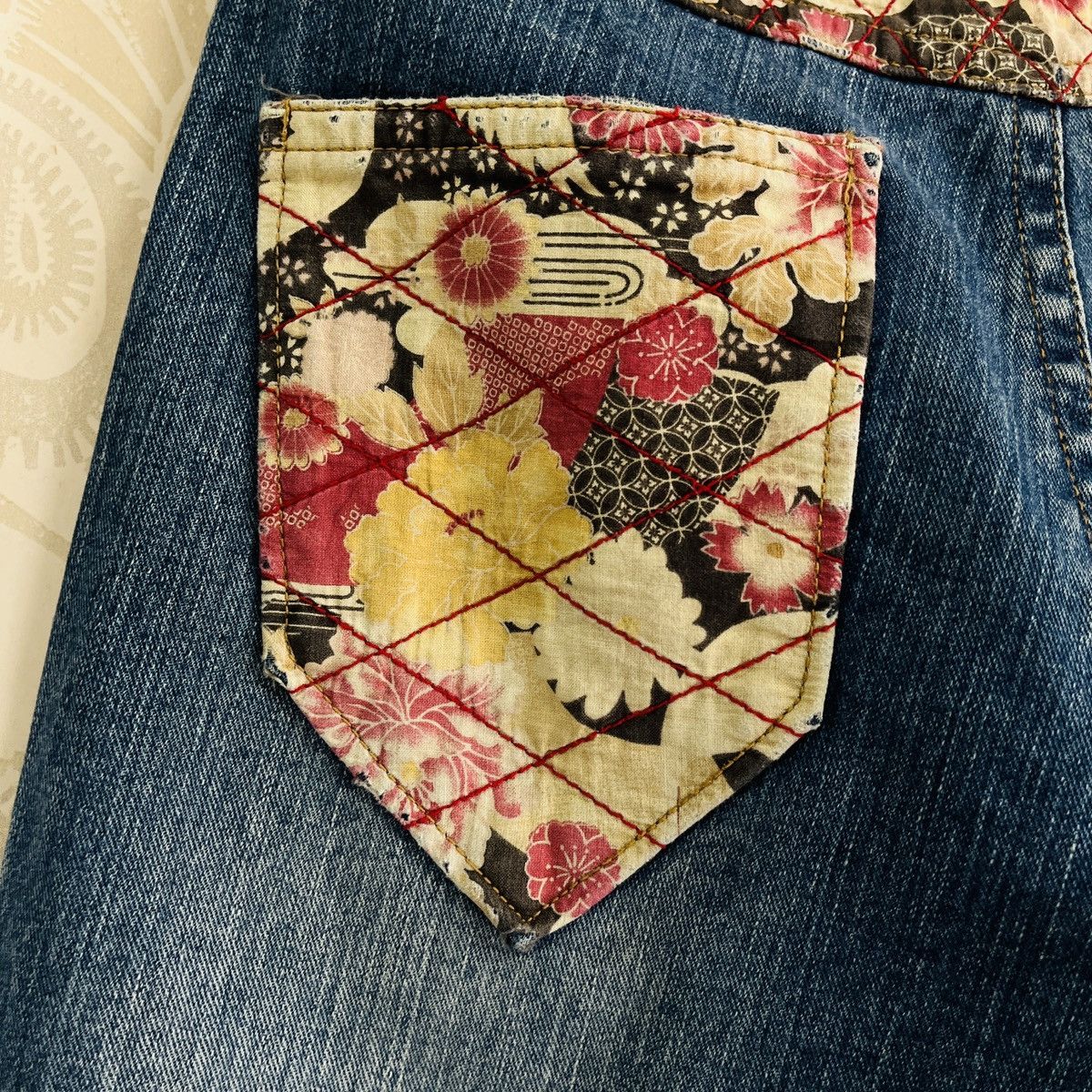 Vintage Vintage Karakuri Koi Fish Yakuza Denim Jeans Size US 32 / EU 48 - 16 Thumbnail