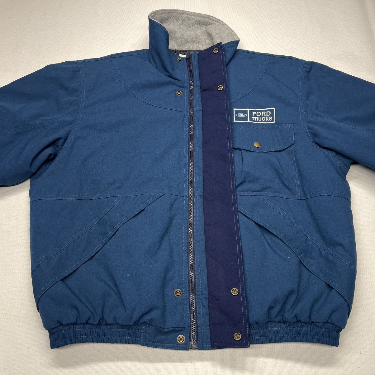 Ford × Vintage VTG Ford Jacket Blue Full Zip Factory Uniform Truck Canada Size US XL / EU 56 / 4 - 7 Thumbnail