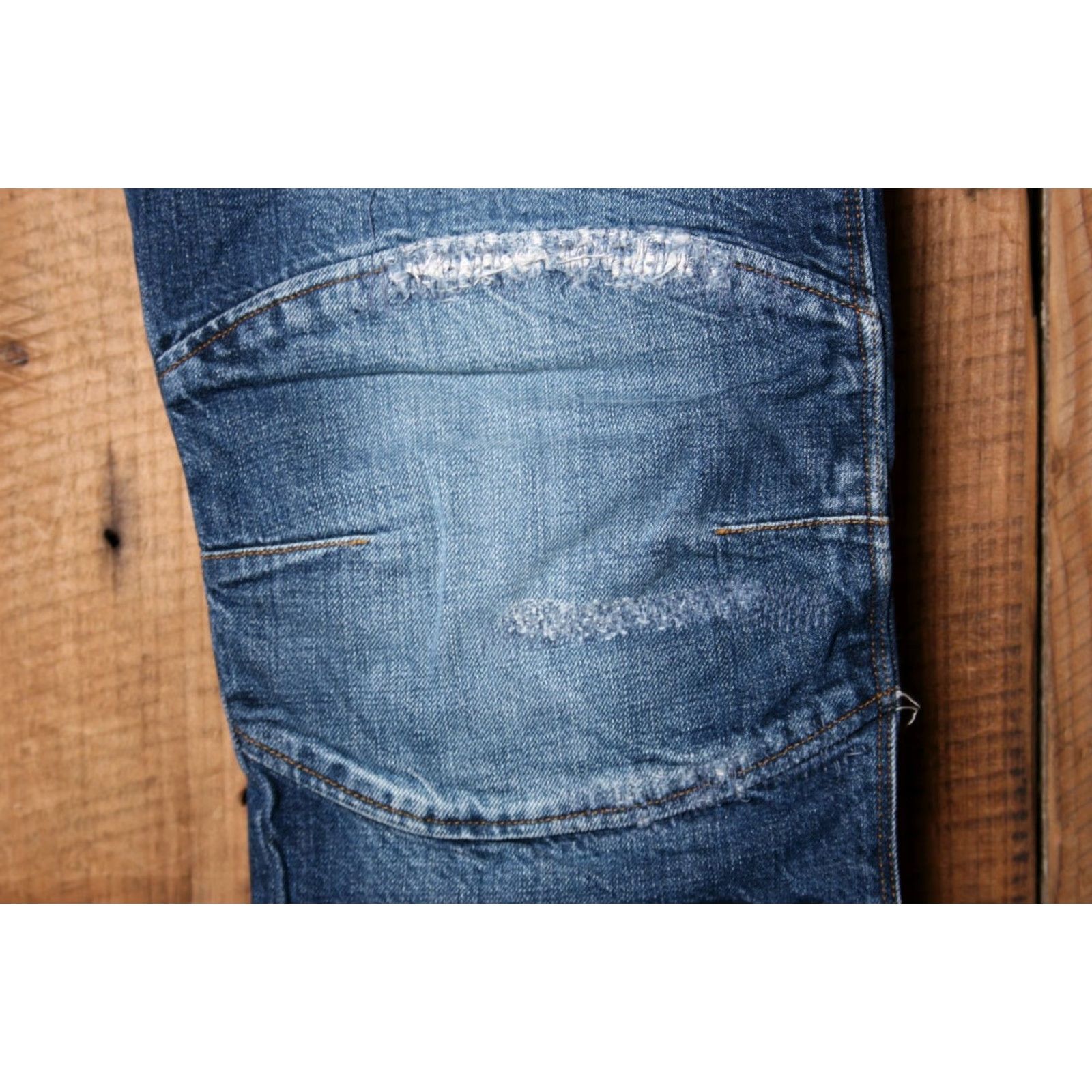 G-Star G-Star Raw 5620 3D Straight Tapered Jeans Blue 36x32 Mens Regular Denim Button Rise 10-12in Inseam 31in Vietnam Tags 37x31 Patched Ca Size US 37 - 4 Thumbnail