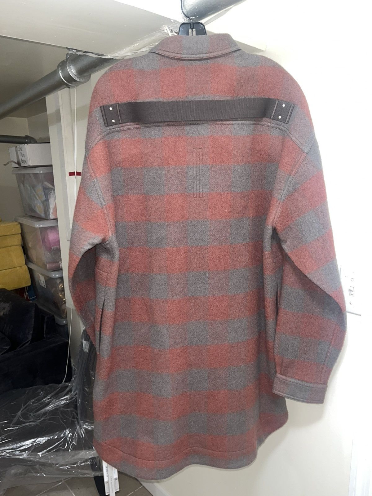 Rick Owens Rick Owens Oversized Outershirt Rosewood Plaid Sz 50 Size US M / EU 48-50 / 2 - 3 Thumbnail