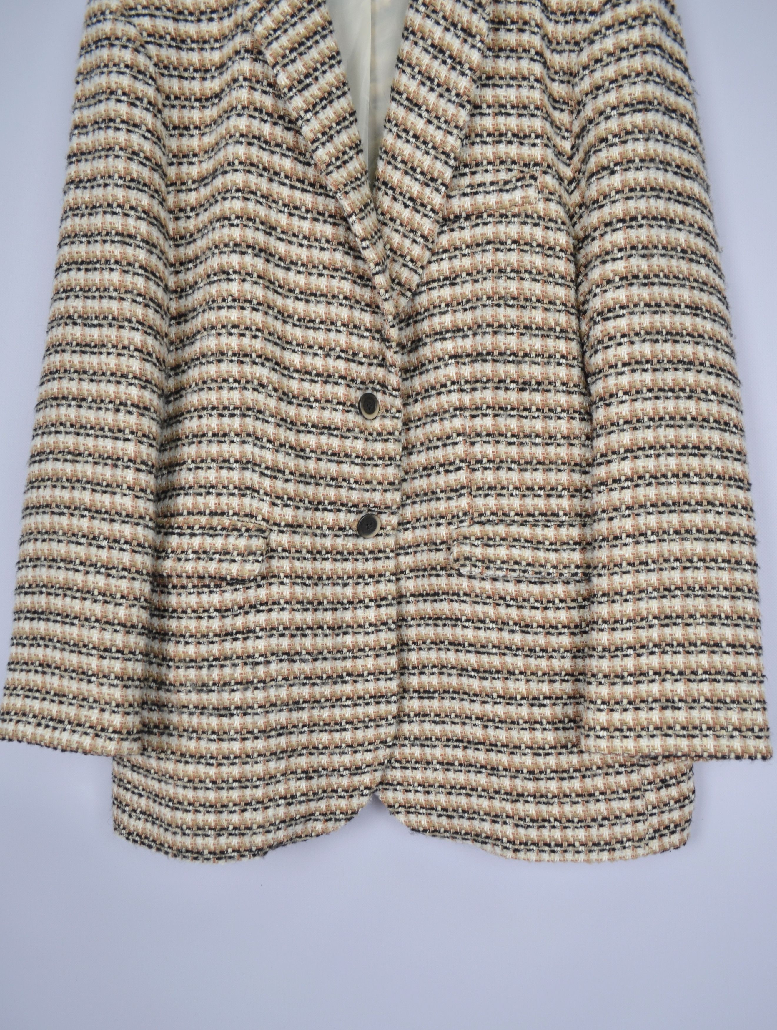 Designer Herzensangelegenheit Tweed Cotton Blazer Jacket Sz 42 XL Size XL / US 12-14 / IT 48-50 - 5 Thumbnail