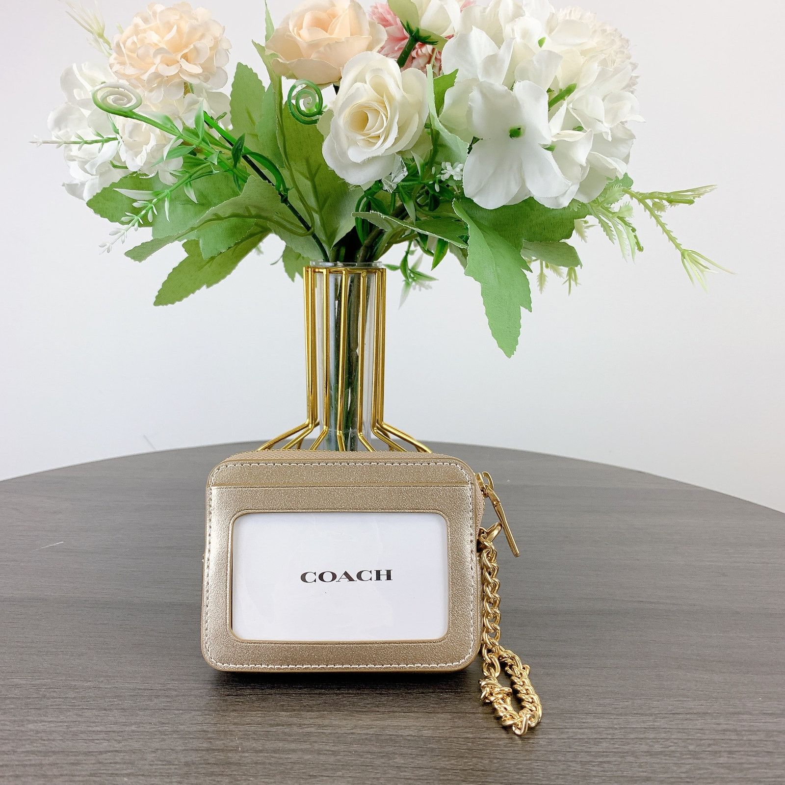 Coach Coach CW890 Zip Card Case IN LIGHT GHAMPAGNE Size ONE SIZE - 3 Thumbnail