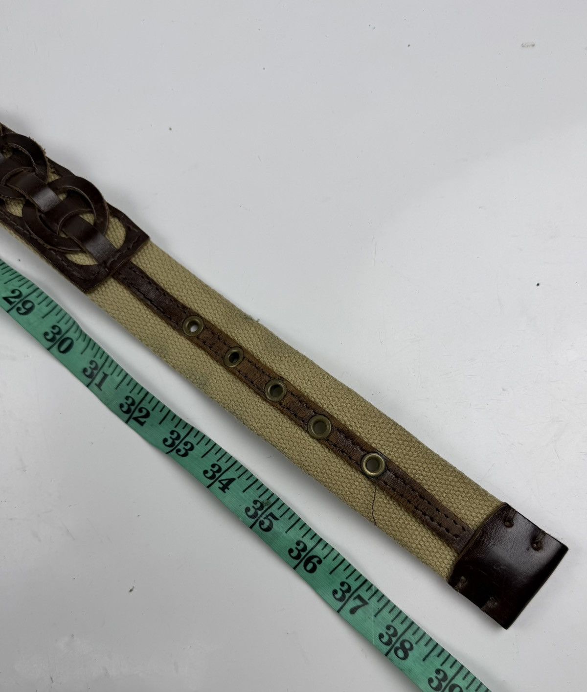 Japanese Brand rare design belt made in england tc50 Size 34 - 5 Thumbnail
