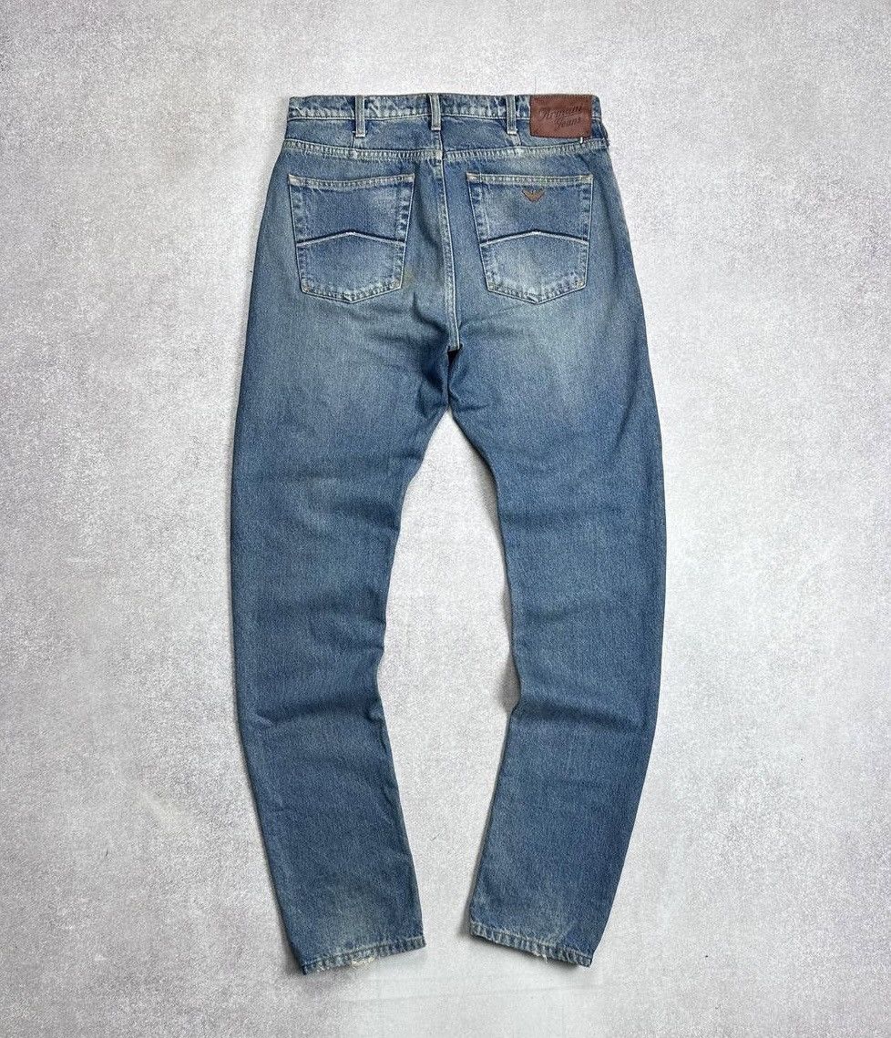 Armani Vintage 90s Armani Jeans Y2K Baggy Jeans Indigo 33 Size US 33 - 1 Thumbnail