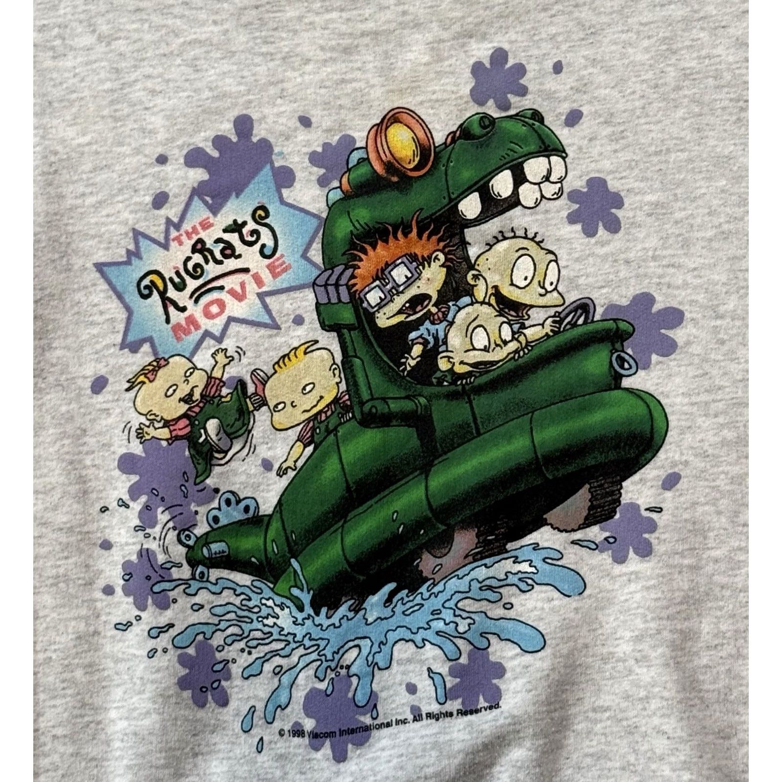Nickelodeon VINTAGE Rugrats Sweatshirt Crewneck Unisex Adults Small/Medium Gray 90s Movie Graphic Print Chipmunk? Size US S / EU 44-46 / 1 - 3 Thumbnail
