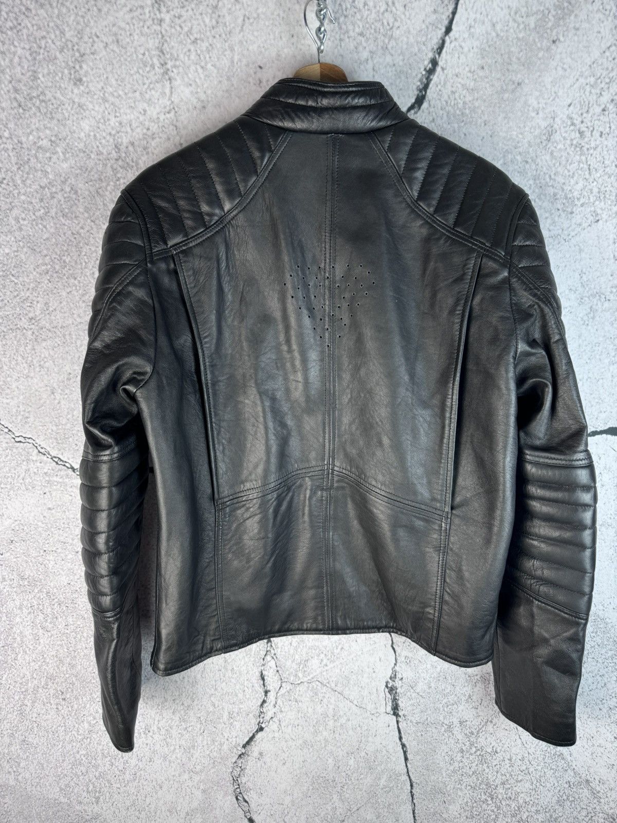 Cartoon Network Vintage Super Man Sign Eco leather moto jacket Size US M / EU 48-50 / 2 - 2 Thumbnail