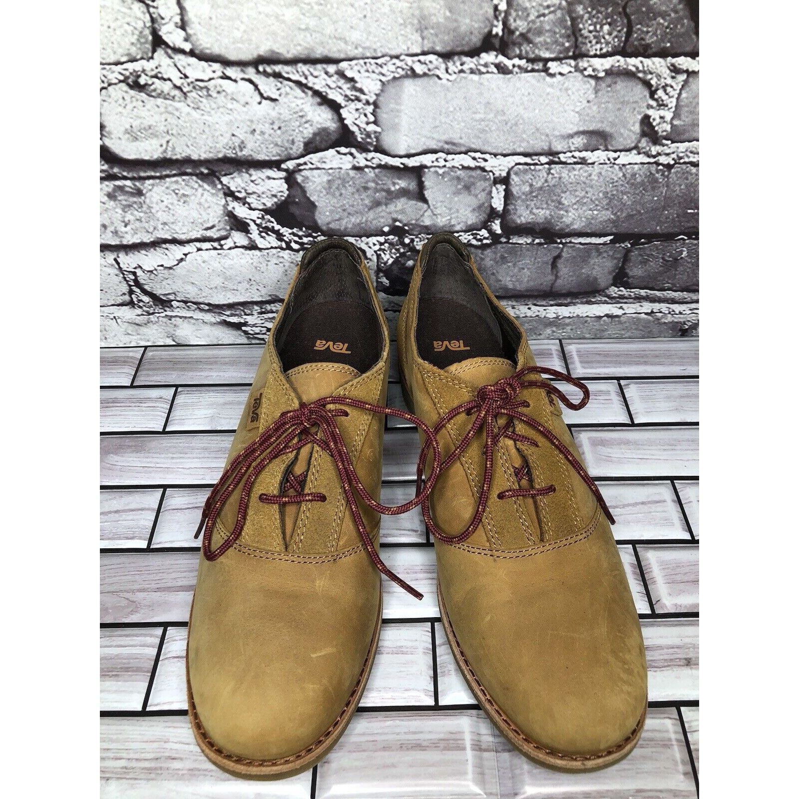 Teva Teva De La Vina Dos Bison Brown Leather Lace Up Oxford Shoes Size US 9.5 / IT 39.5 - 18 Thumbnail