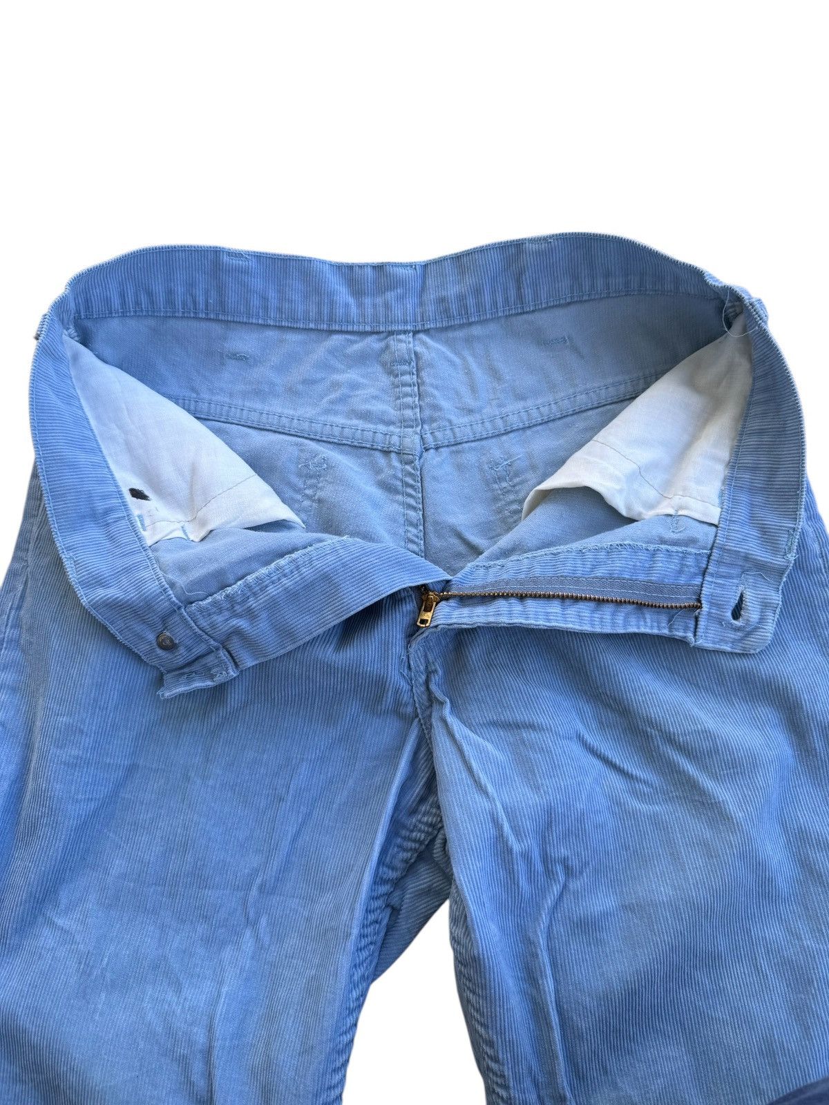 Levi's Vintage 1970s Levis Blue Corduroy Flare Pants Size US 30 / EU 46 - 7 Thumbnail