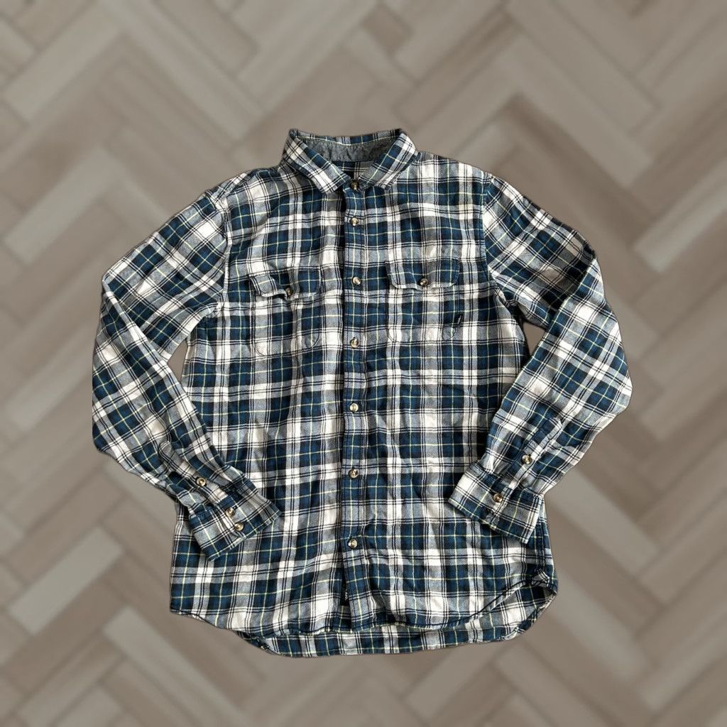 Vans VANS Shirt Mens Flannel Plaid Button-Up Two Pocket Classic Fit Blue sz Small Size US S / EU 44-46 / 1 - 1 Thumbnail