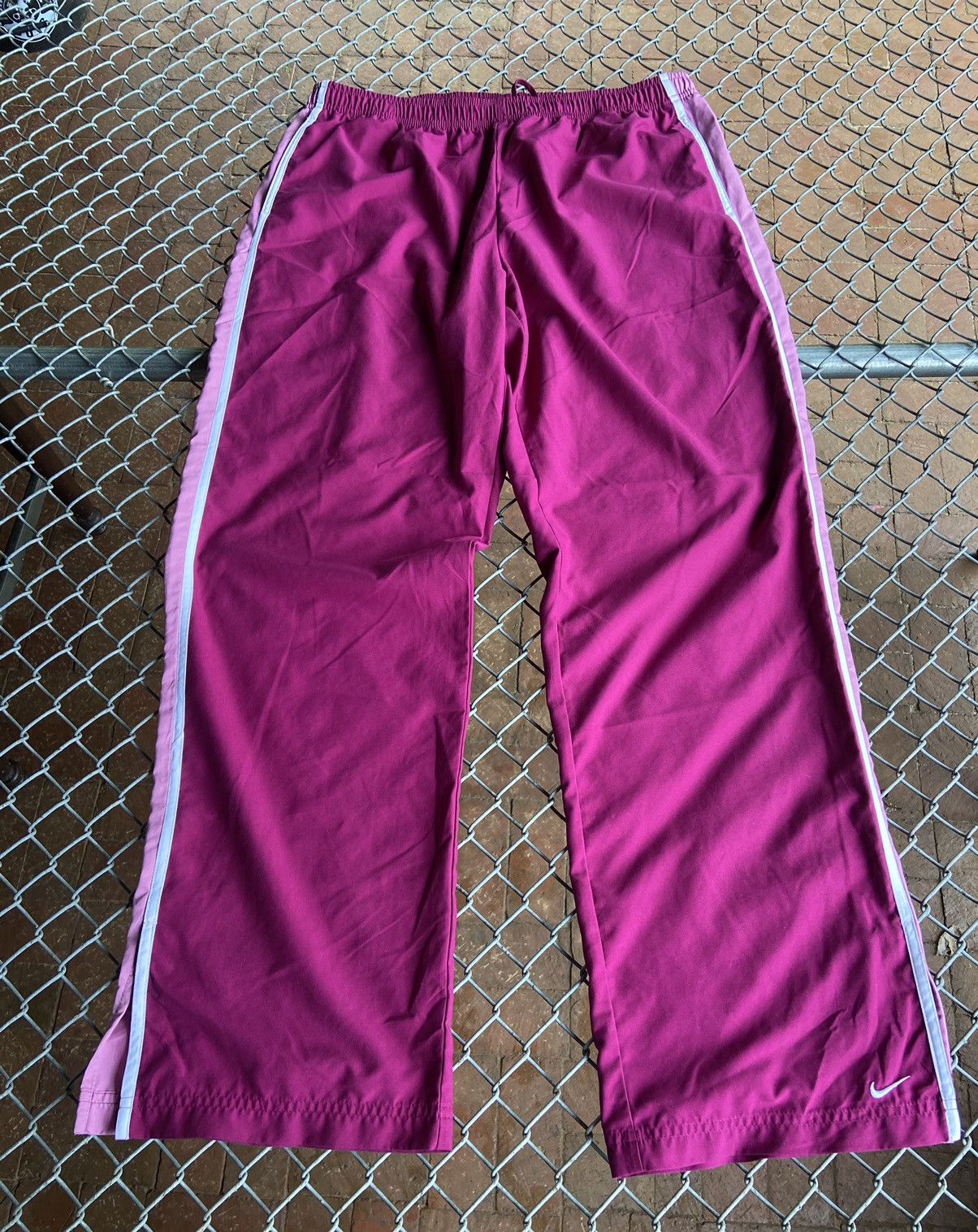 Pre-owned Nike X Vintage Nike Y2k Nylon Track Pants In Pink