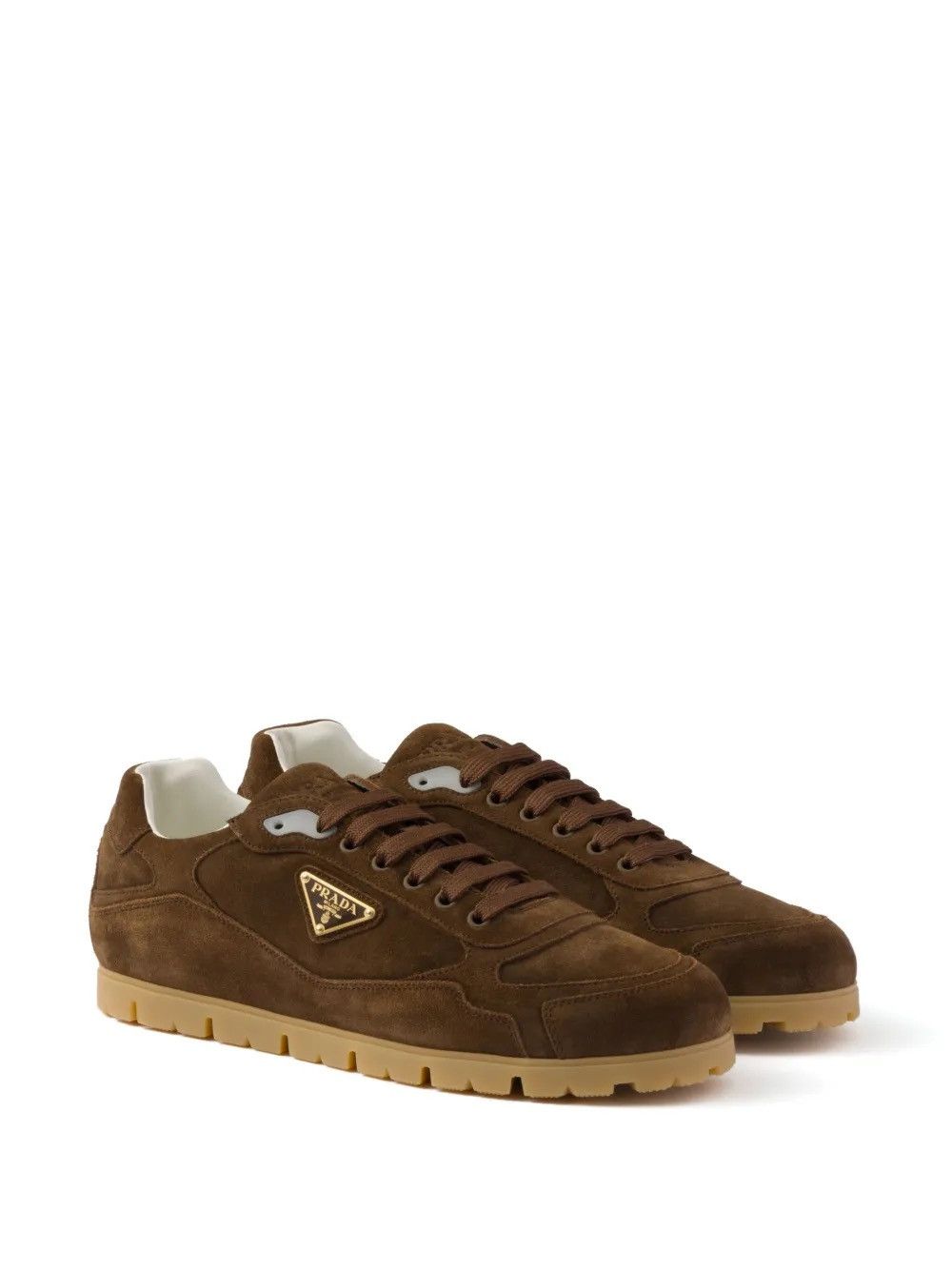 Prada Prada Suede Sneakers in Brown Size US 12 / EU 45 - 1 Thumbnail